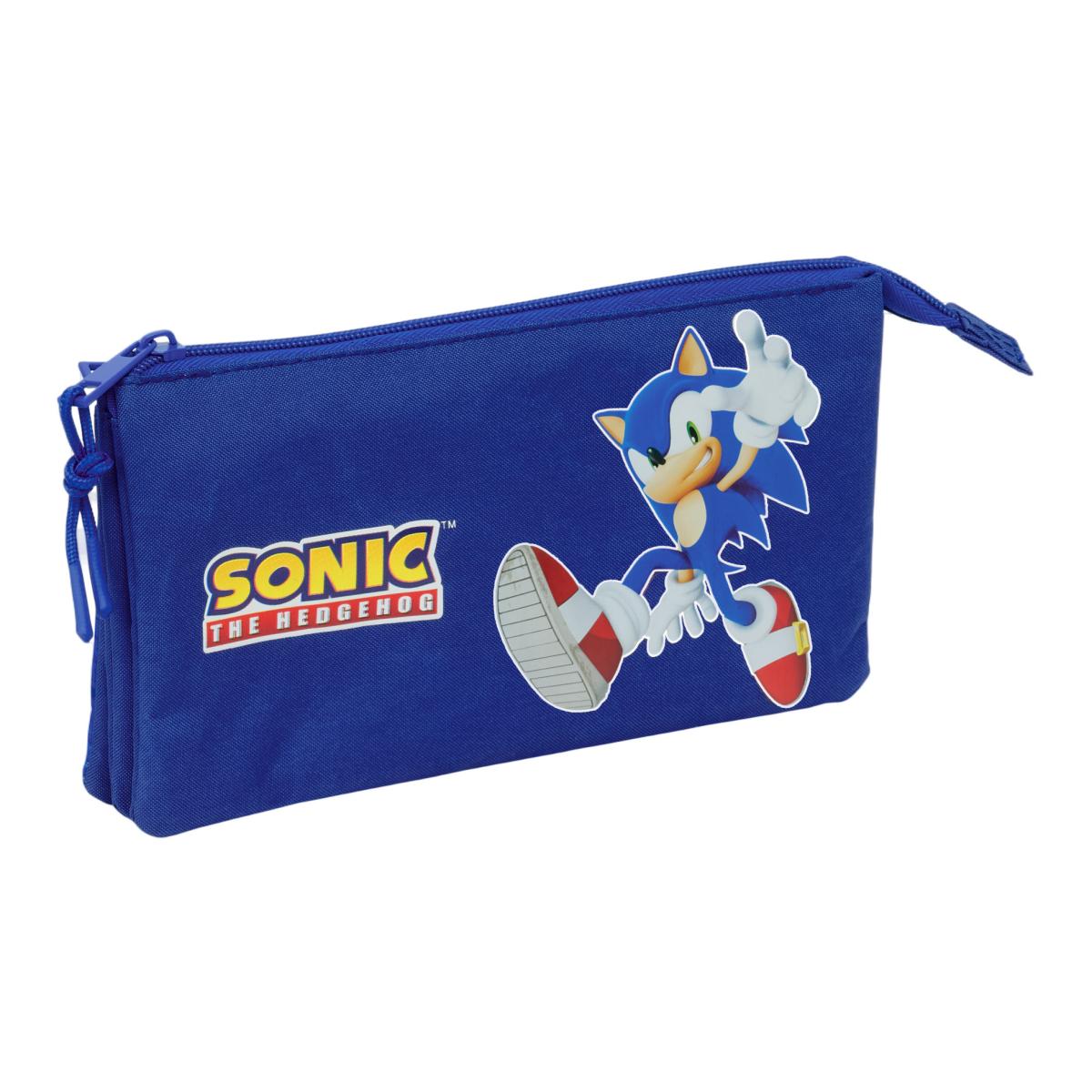 Imagem 0 de Estojo Triplo Sonic Safta Azul