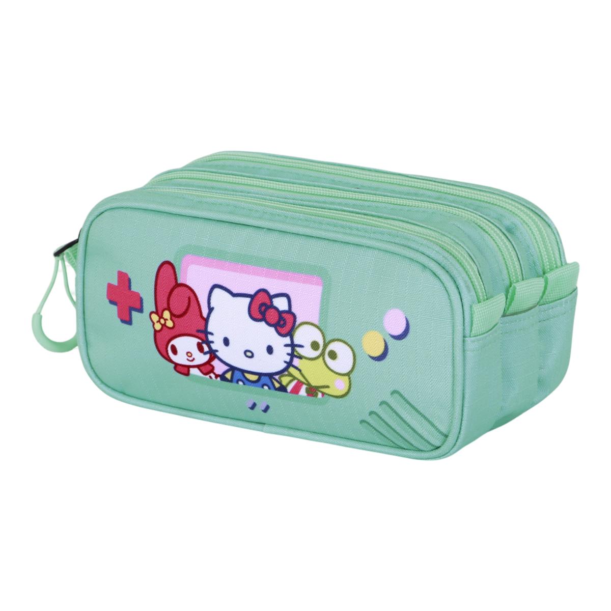 Imagen 0 de Estuche portatodo trick fan 2.2 Hello Kitty videogame Sanrio Karactermania verde