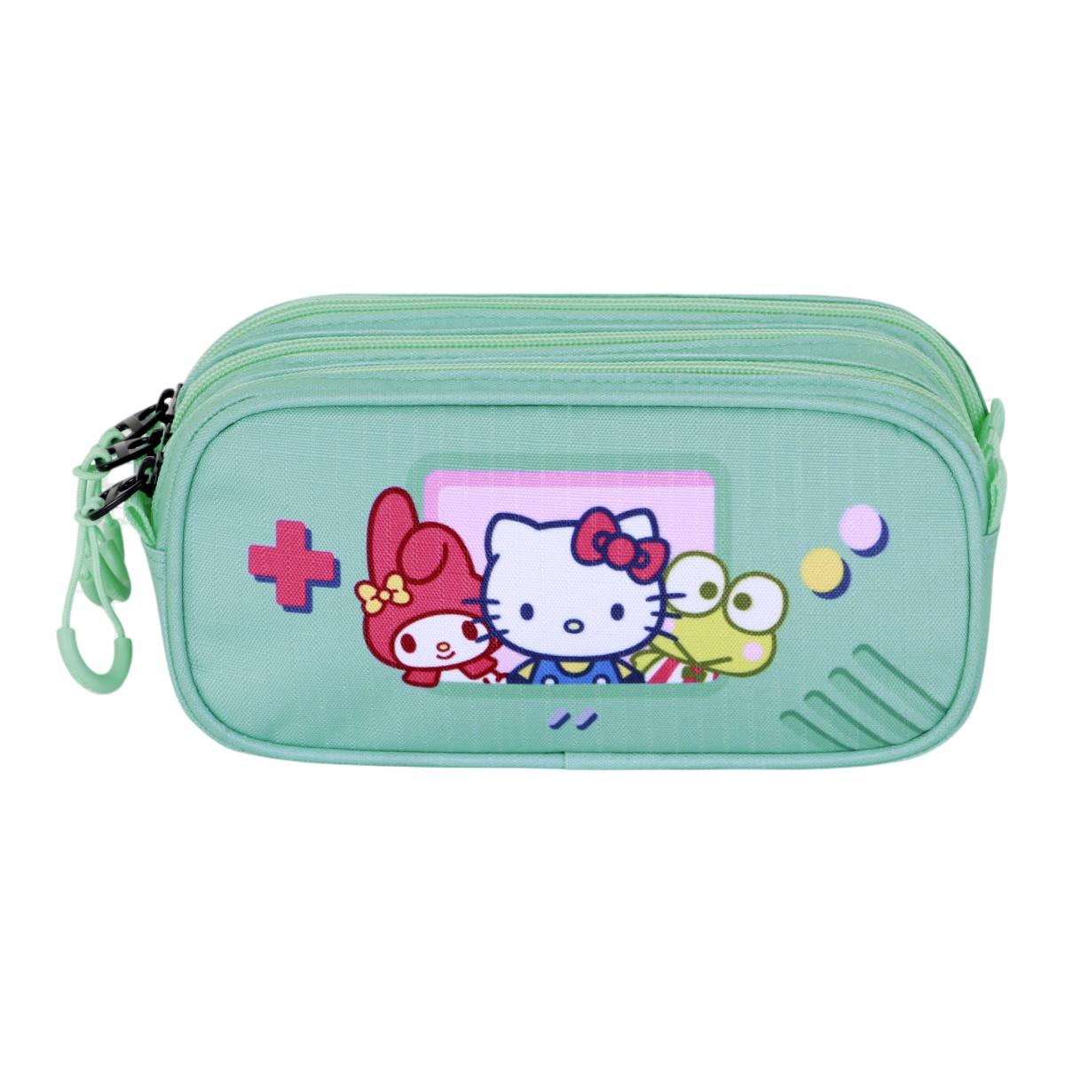 Estuche portatodo trick fan 2.2 Hello Kitty videogame Sanrio Karactermania verde Verde-2