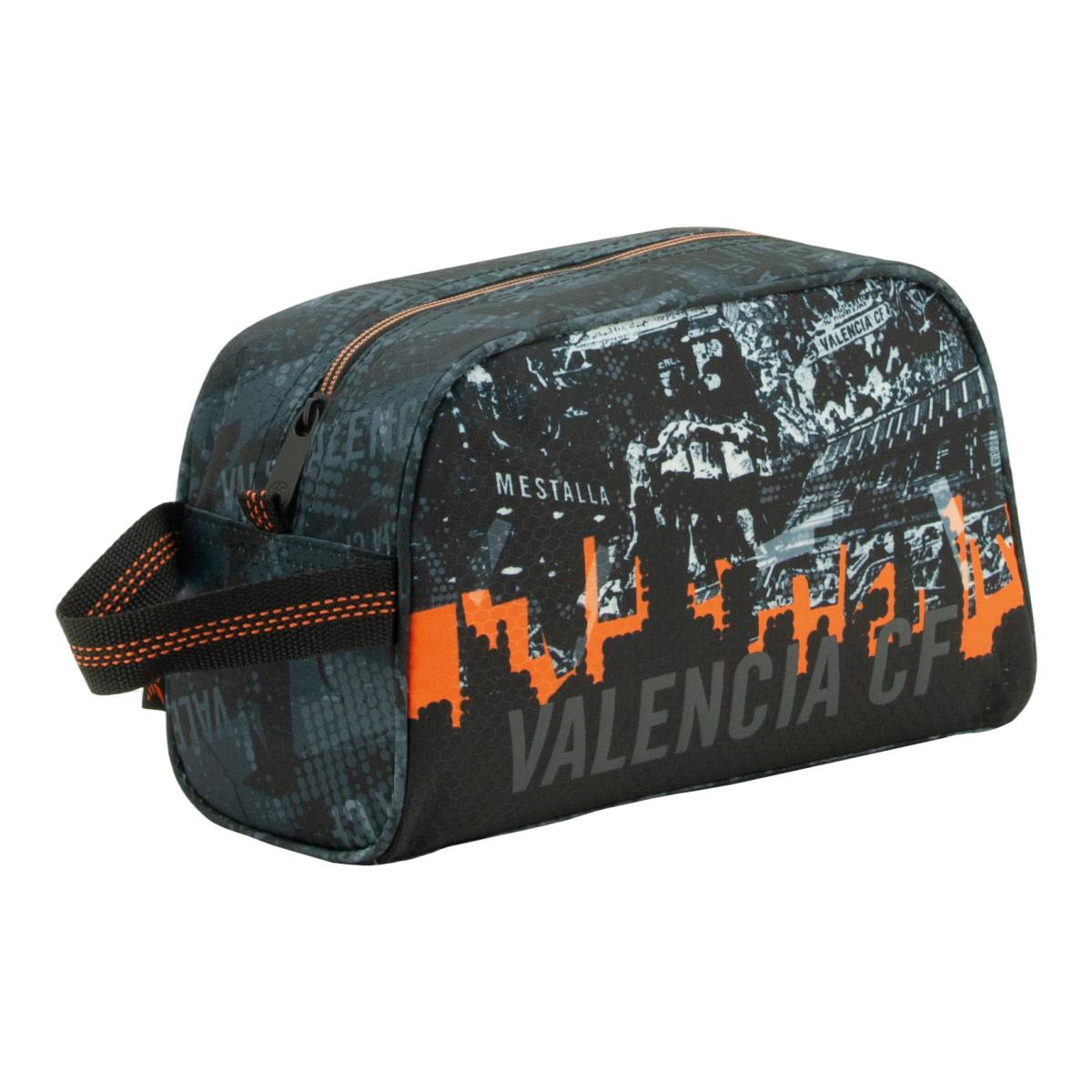 Imagem 0 de Necessaire viagem Adaptavel a Carro com Compartimento Grande 2026 Valencia CF Sportandem Preto e Laranja