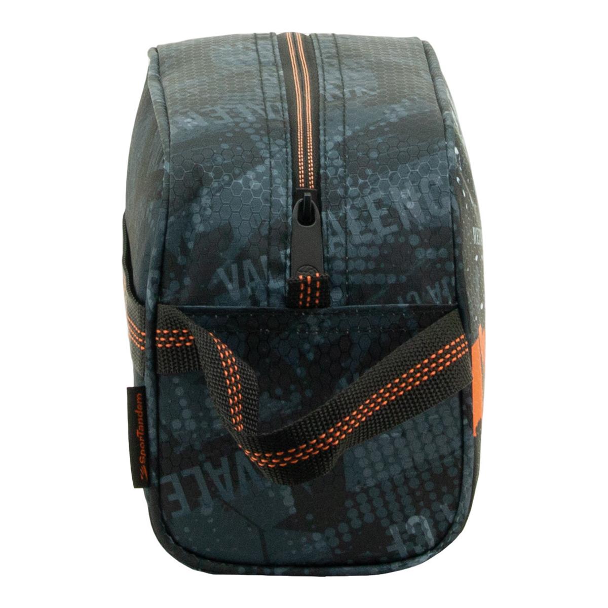 Necessaire viagem Adaptavel a Carro com Compartimento Grande 2026 Valencia CF Sportandem Preto e Laranja Preto / Laranja-3