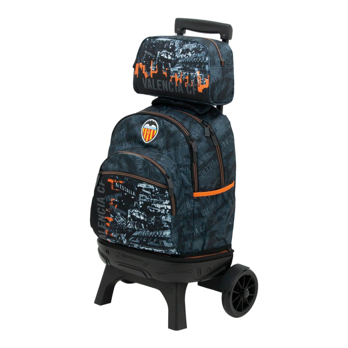 Necessaire viagem Adaptavel a Carro com Compartimento Grande 2026 Valencia CF Sportandem Preto e Laranja Preto / Laranja-5