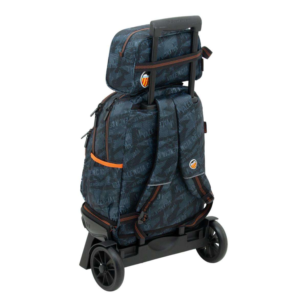 Necessaire viagem Adaptavel a Carro com Compartimento Grande 2026 Valencia CF Sportandem Preto e Laranja Preto / Laranja-6