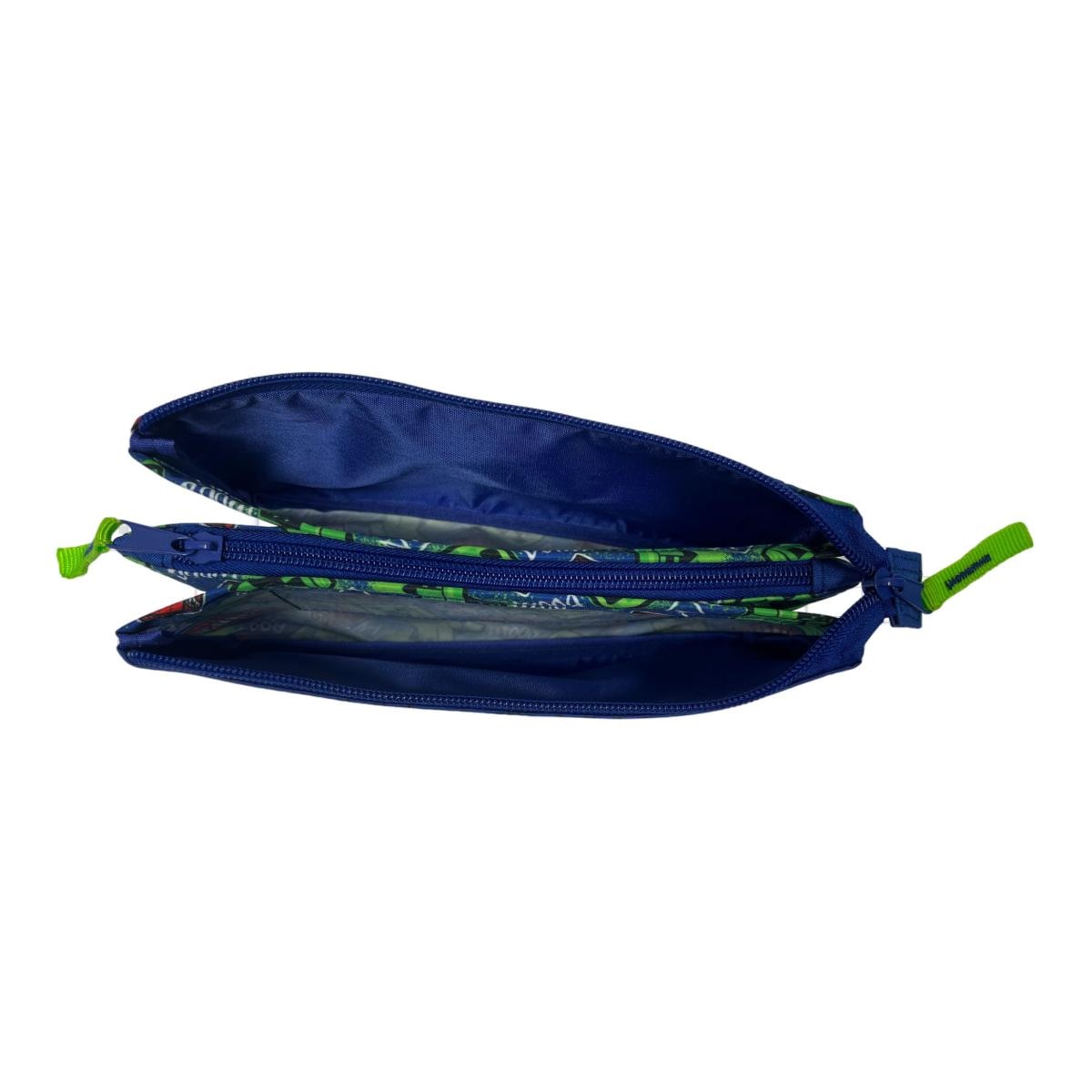 Estojo Triplo MINECRAT CREEPER Toybags VERDE-AZUL Verde / Azul-4