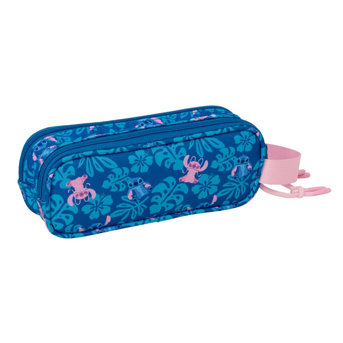 Estojo Duplo Stitch Safta - Azul Marinho Azul-marinho-2