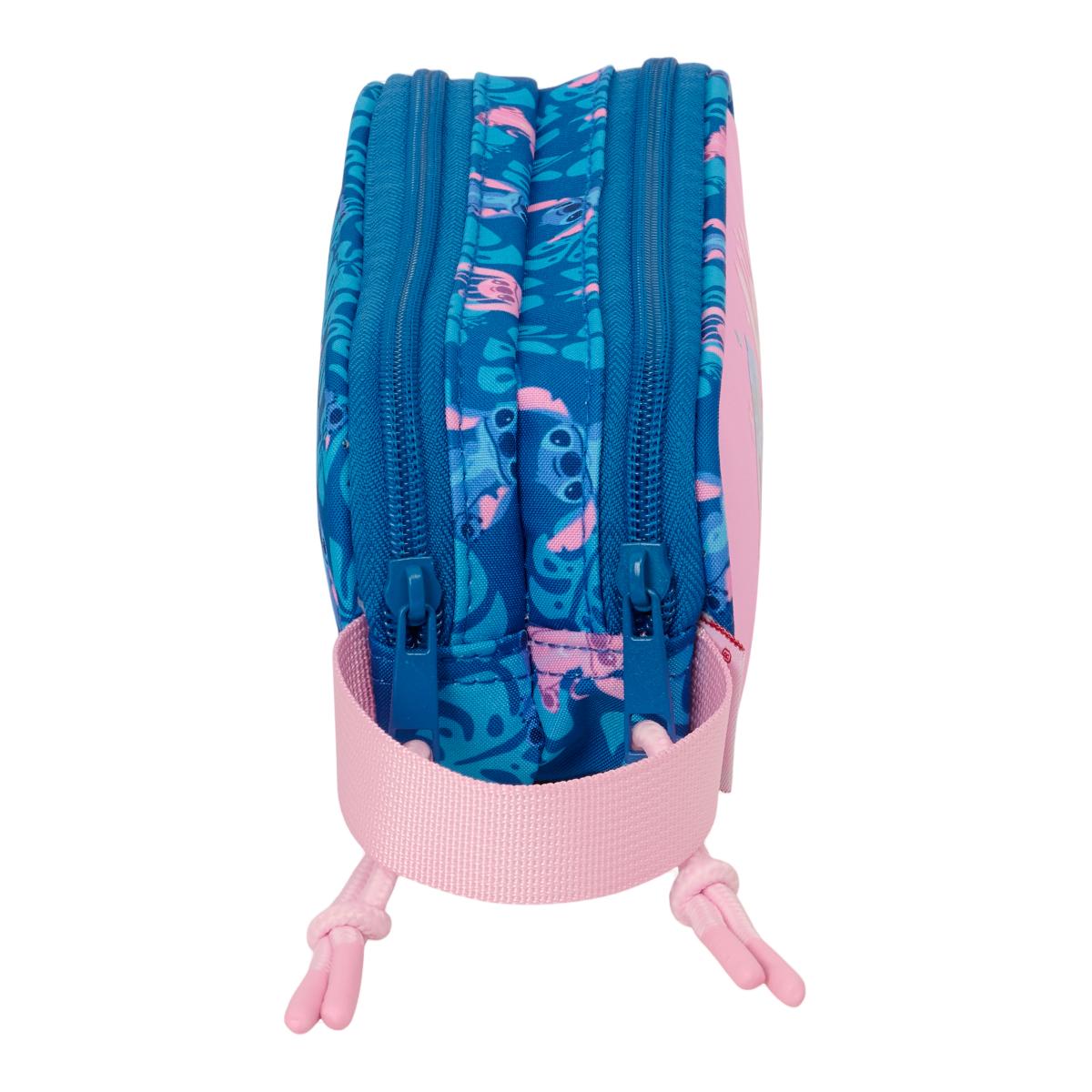 Estojo Duplo Stitch Safta - Azul Marinho Azul-marinho-3