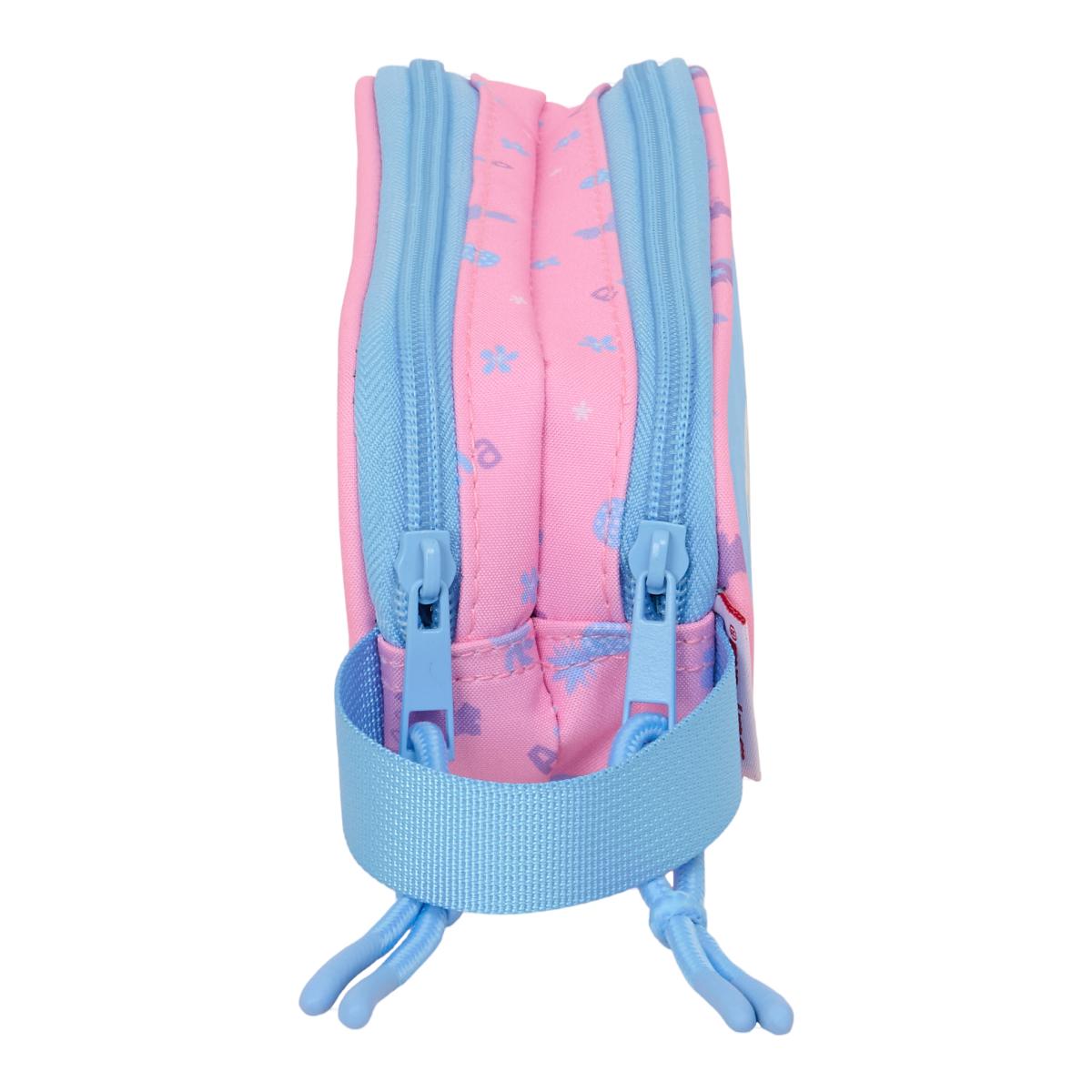 Estojo Duplo Stitch Safta - Rosa Claro Rosa-claro-3