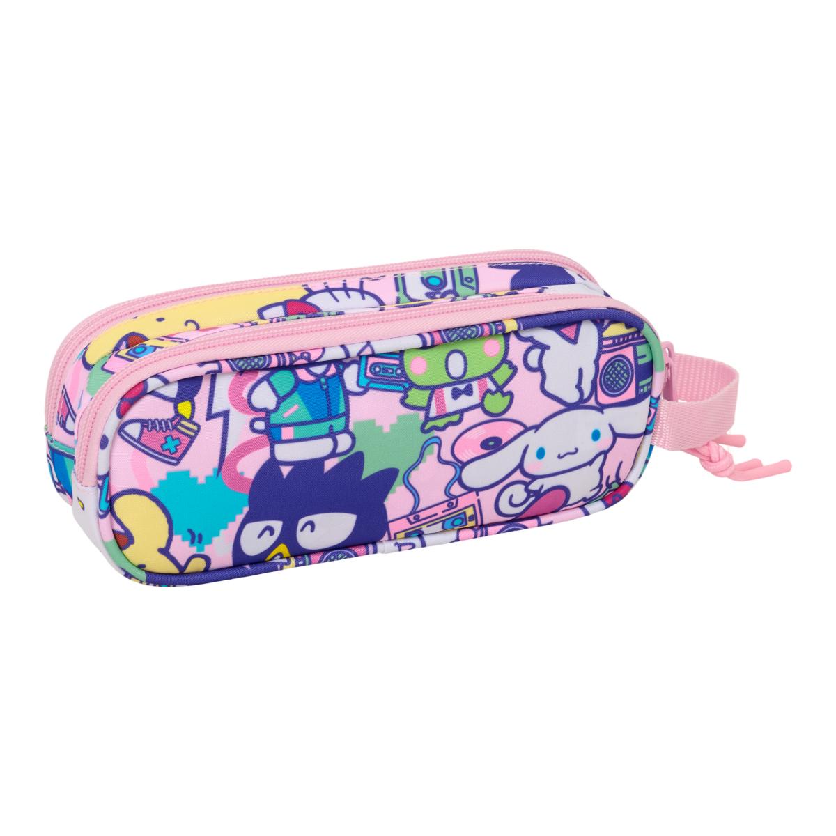 Portatodo doble Hello Kitty Safta rosa y multicolor Rosa / Multicolor-2