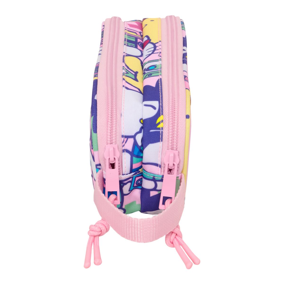 Portatodo doble Hello Kitty Safta rosa y multicolor Rosa / Multicolor-3