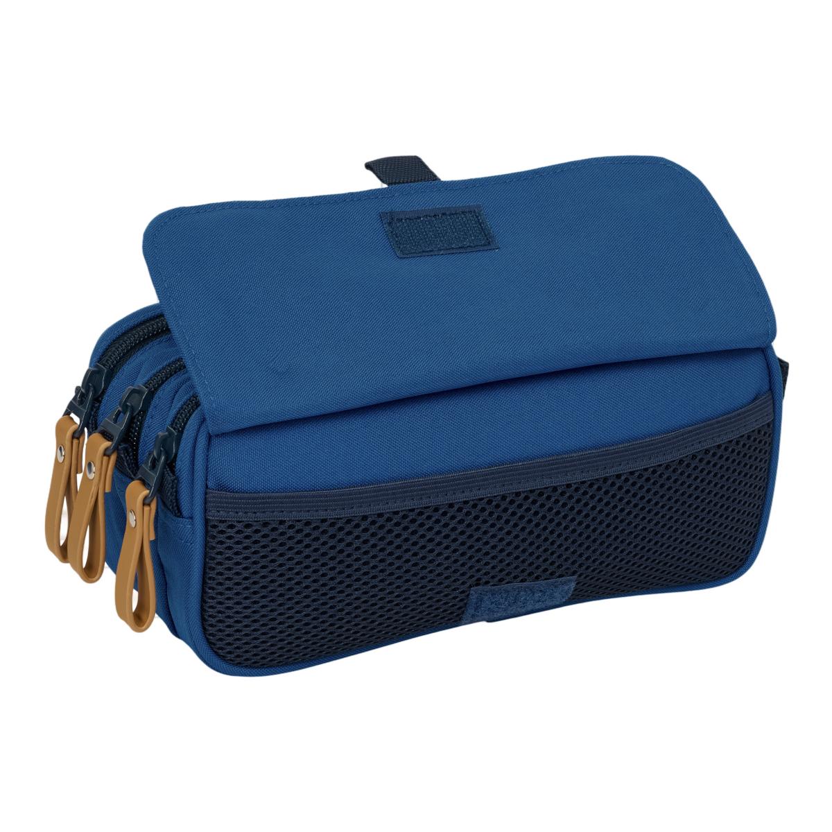 Estojo Triplo Big O Polvo Azul e Azul Marinho Azul / azul marinho-4