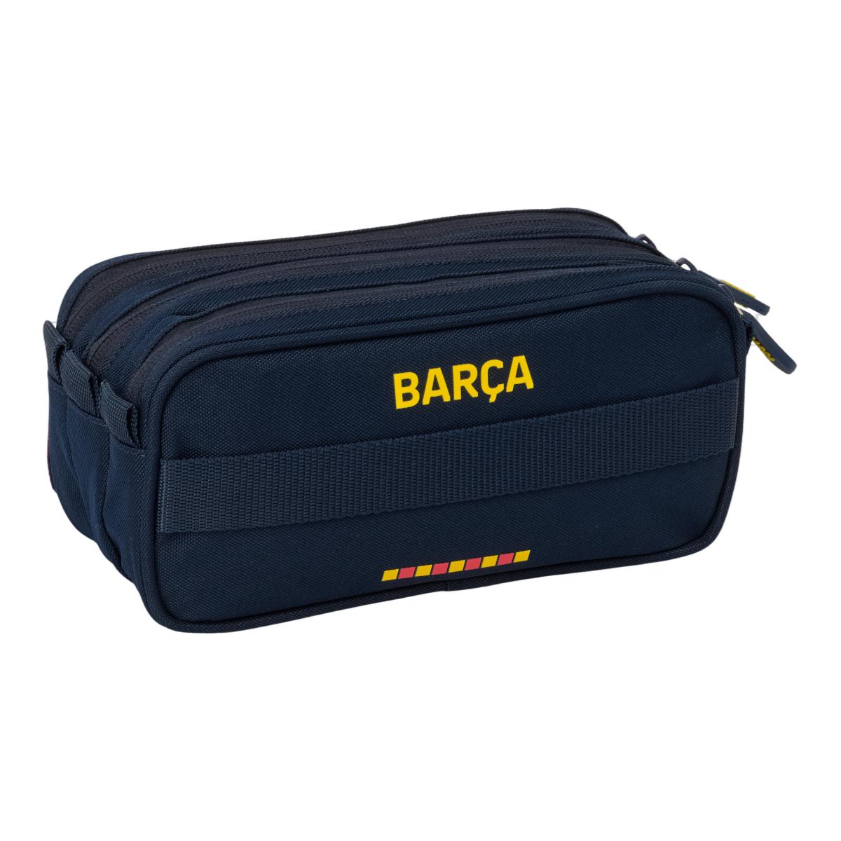 Estojo Triplo Big F.C. Barcelona - Azul e Granate Azul / Grená-2