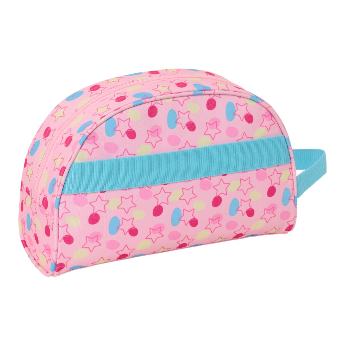 Neceser adaptable a carro Safta "Arcoiris" rosa claro y multicolor Rosa claro-2