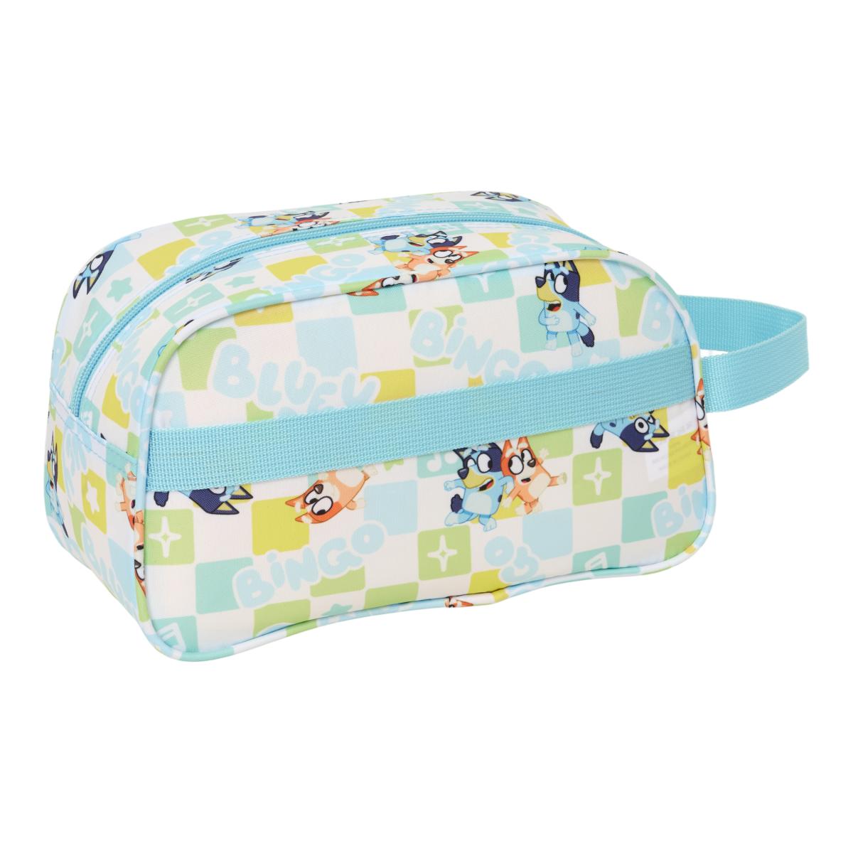 Necessaire 1 Alça Adaptável a Trolley Bluey Safta - Azul Claro e Branca Azul-claro / Branco-2