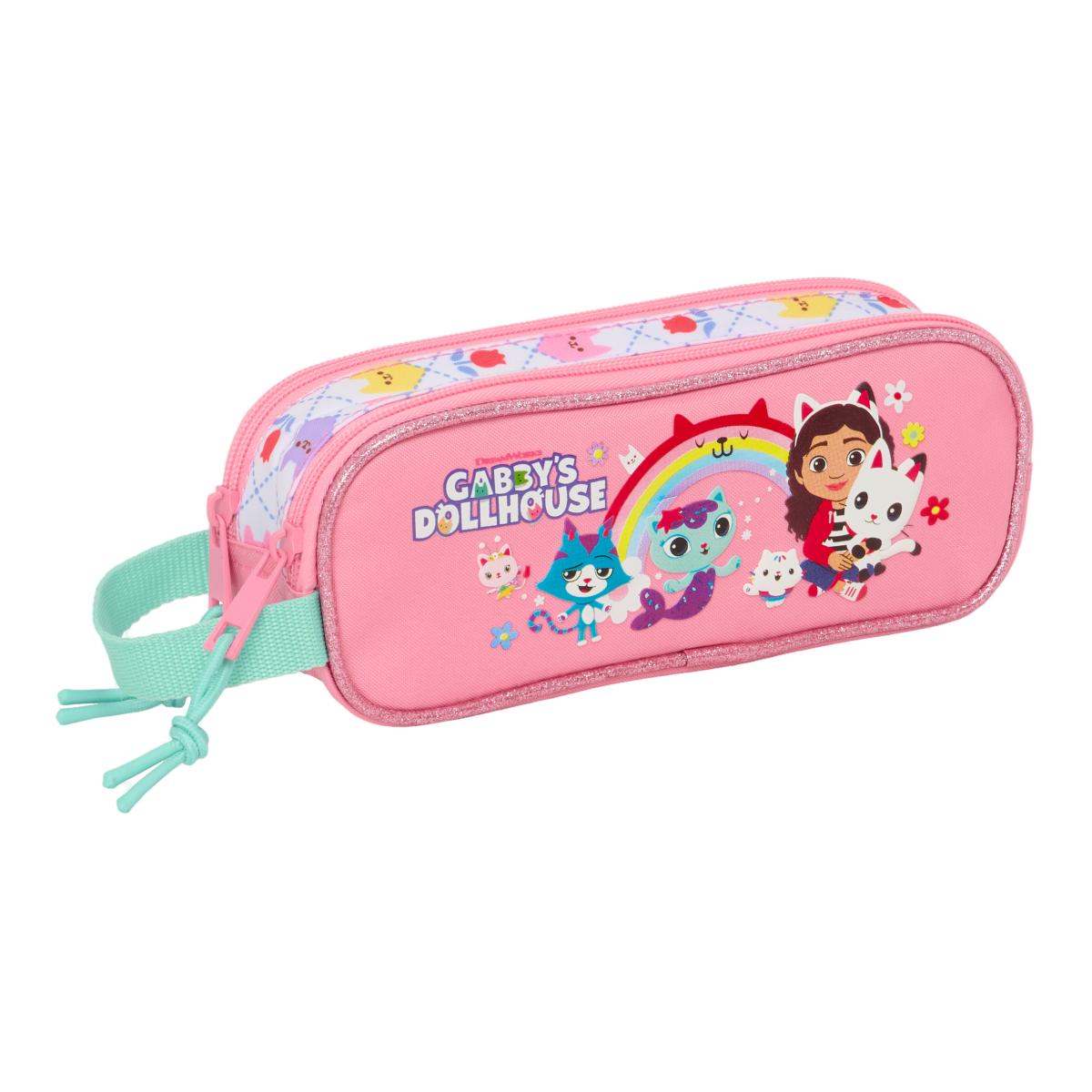Imagem 0 de Estojo Duplo Gabby's Dollhouse Safta - Rosa e Branco