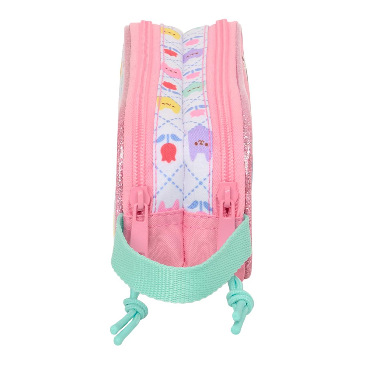 Estojo Duplo Gabby's Dollhouse Safta - Rosa e Branco Rosa / Branco-3