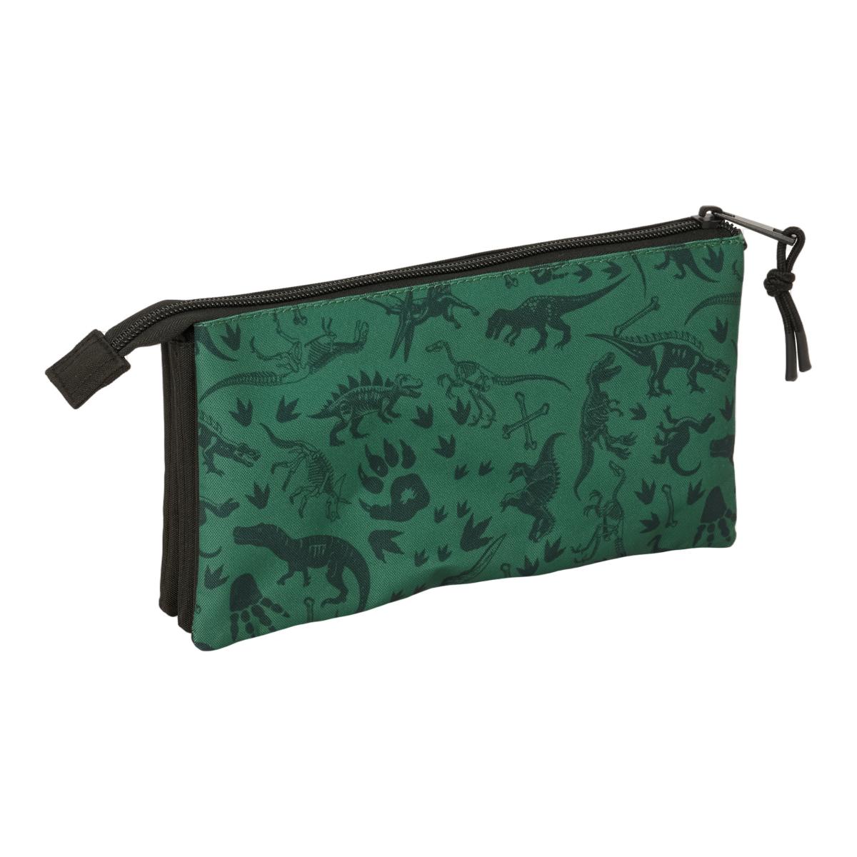 Estojo Triplo Safta "Hunter" - Verde e Preto Verde / Preto-2