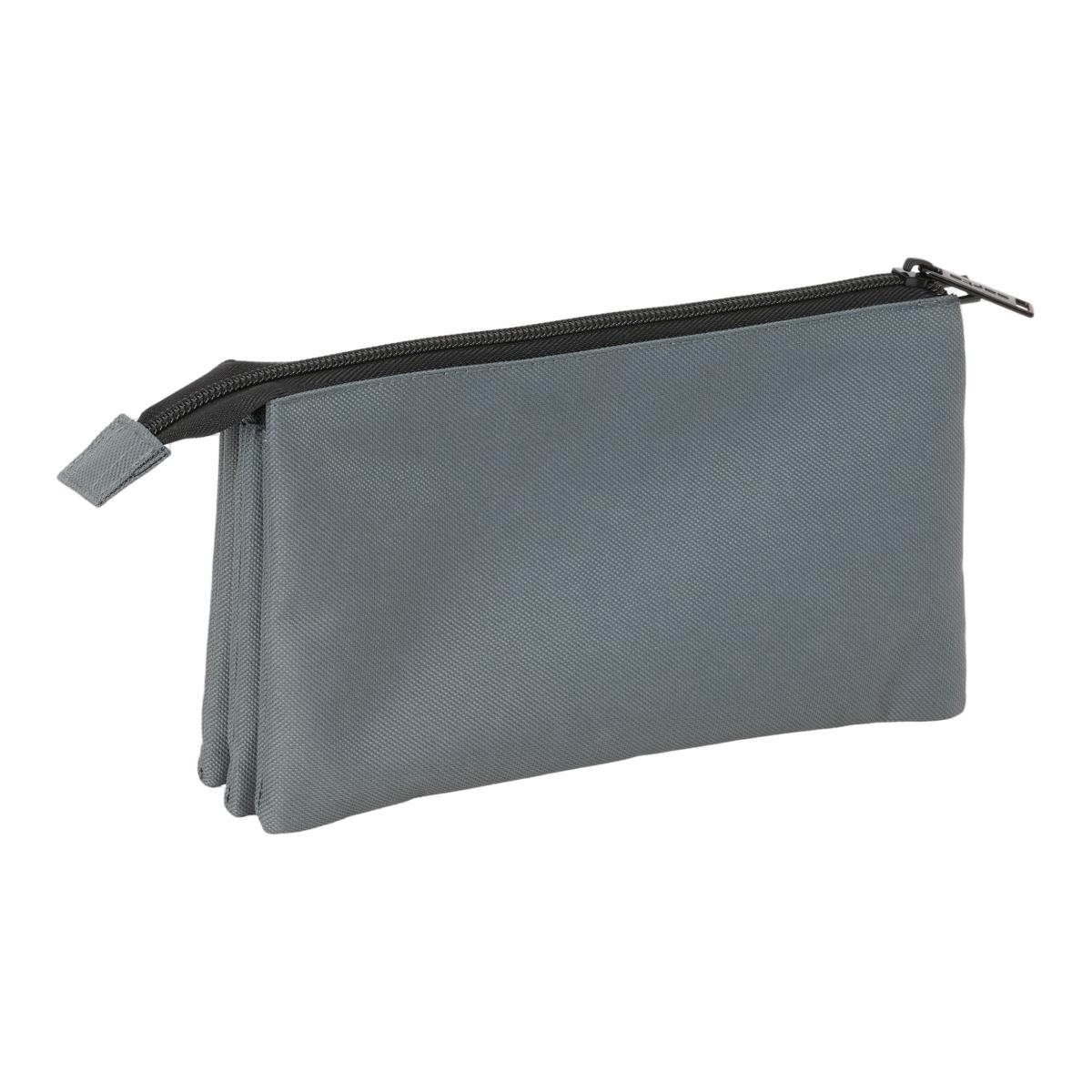 Estojo Triplo Safta - Carbon Cinzento-2