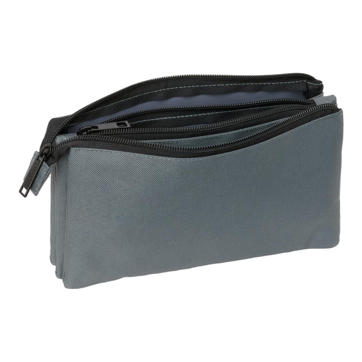 Estojo Triplo Safta - Carbon Cinzento-3