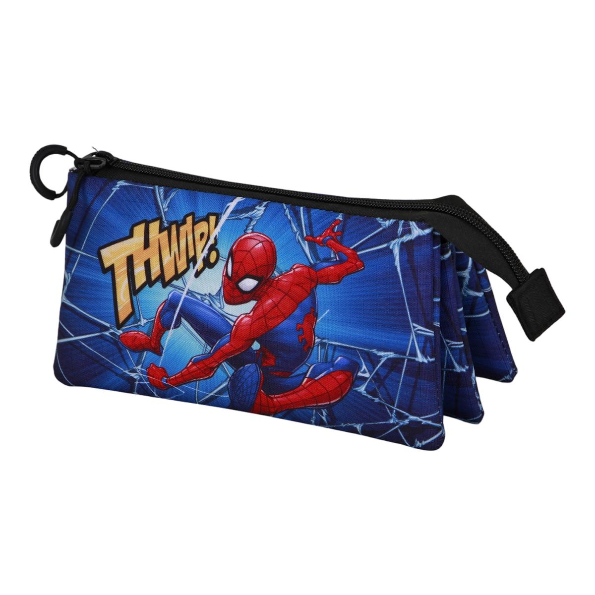 Imagem 0 de Estojo Triplo Spiderman Skills Marvel Karactermania - Preto