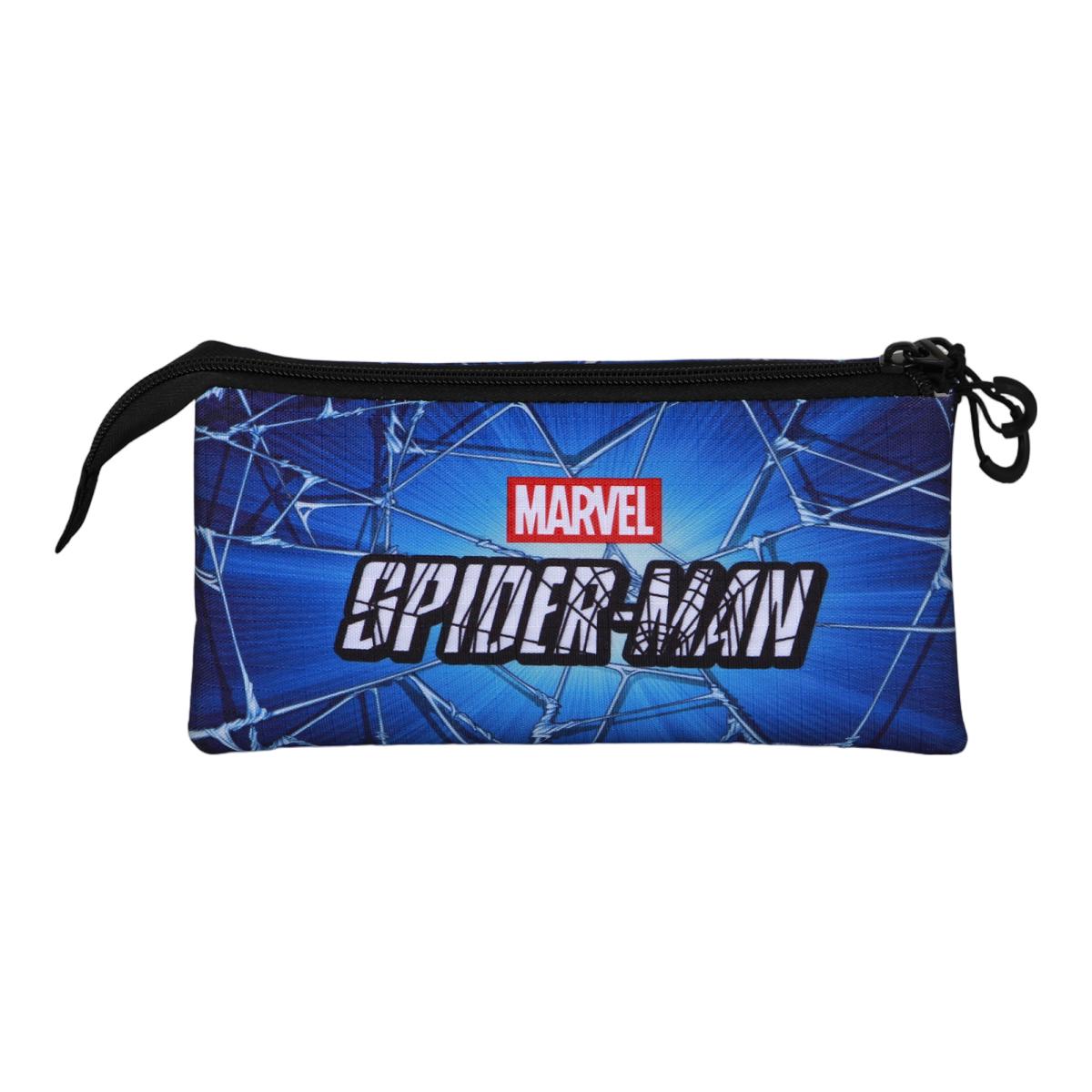 Estojo Triplo Spiderman Skills Marvel Karactermania - Preto Preto-4