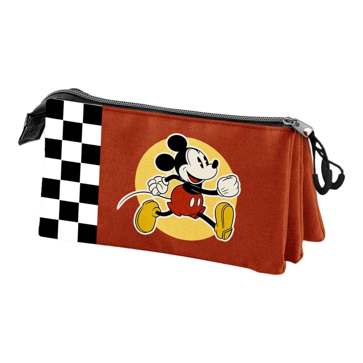 Imagem 0 de Estojo Triple Mickey Mouse Racing Disney Karactermania - Vermelho
