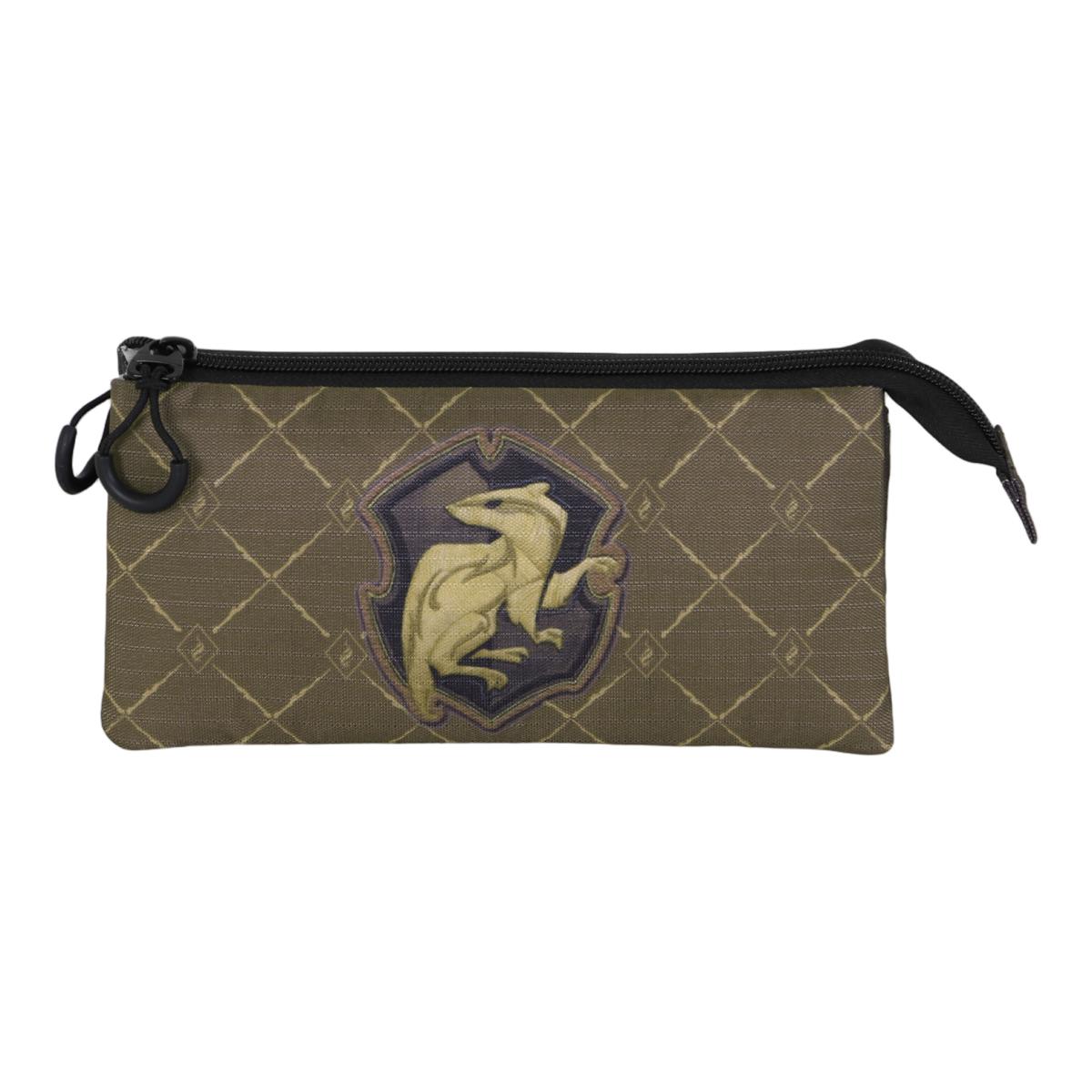 Estojo Triplo Harry Potter Legacy Hufflepuff Warner Karactermania - Castanho Castanho-2