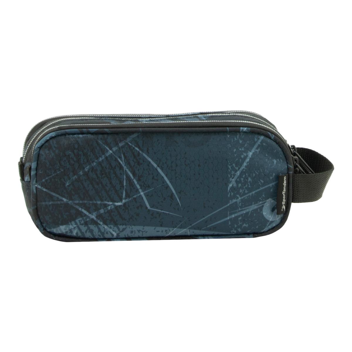 Portatodo triple cuerpo con gran capacidad Silver Champions League negro y azul Negro-2