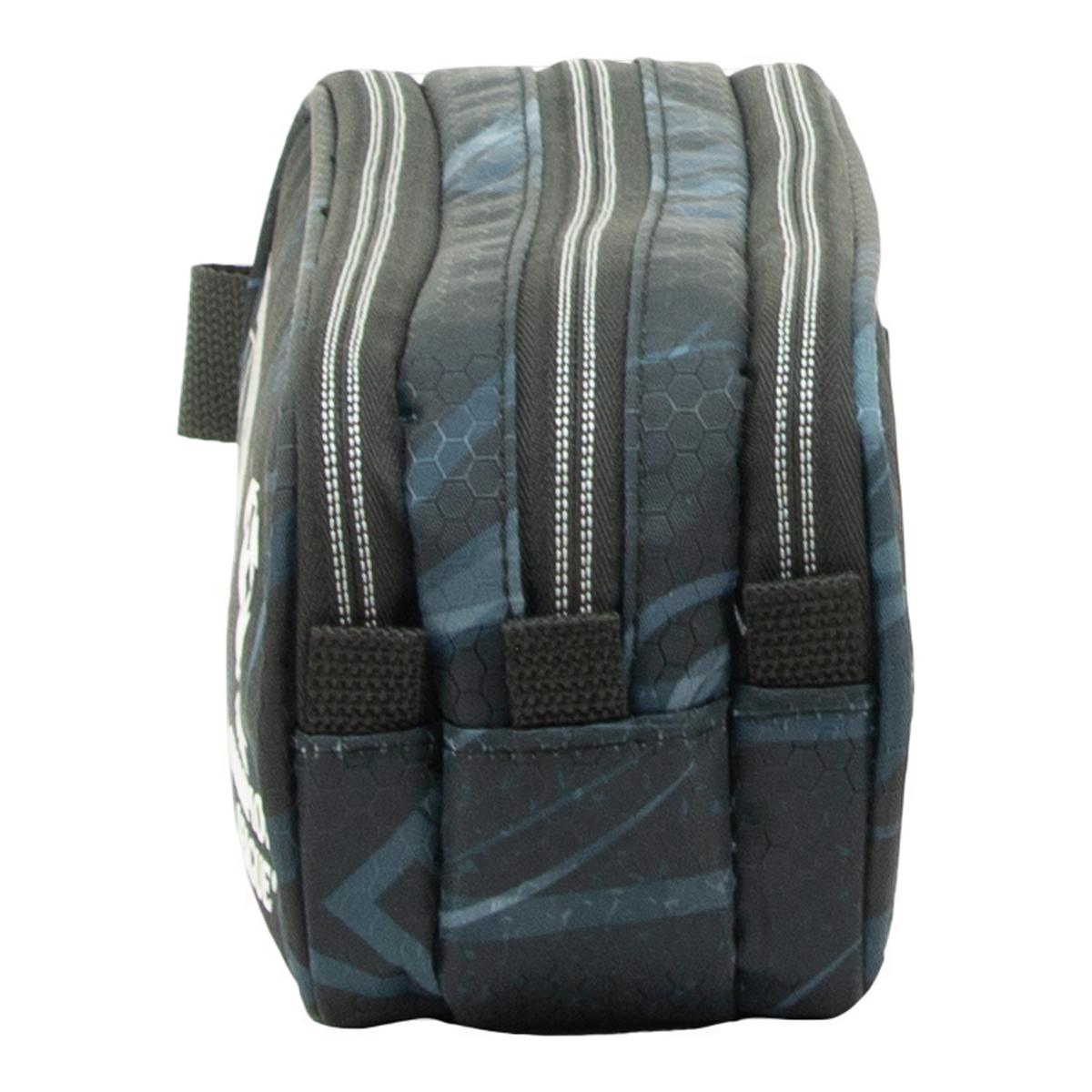 Portatodo triple cuerpo con gran capacidad Silver Champions League negro y azul Negro-3