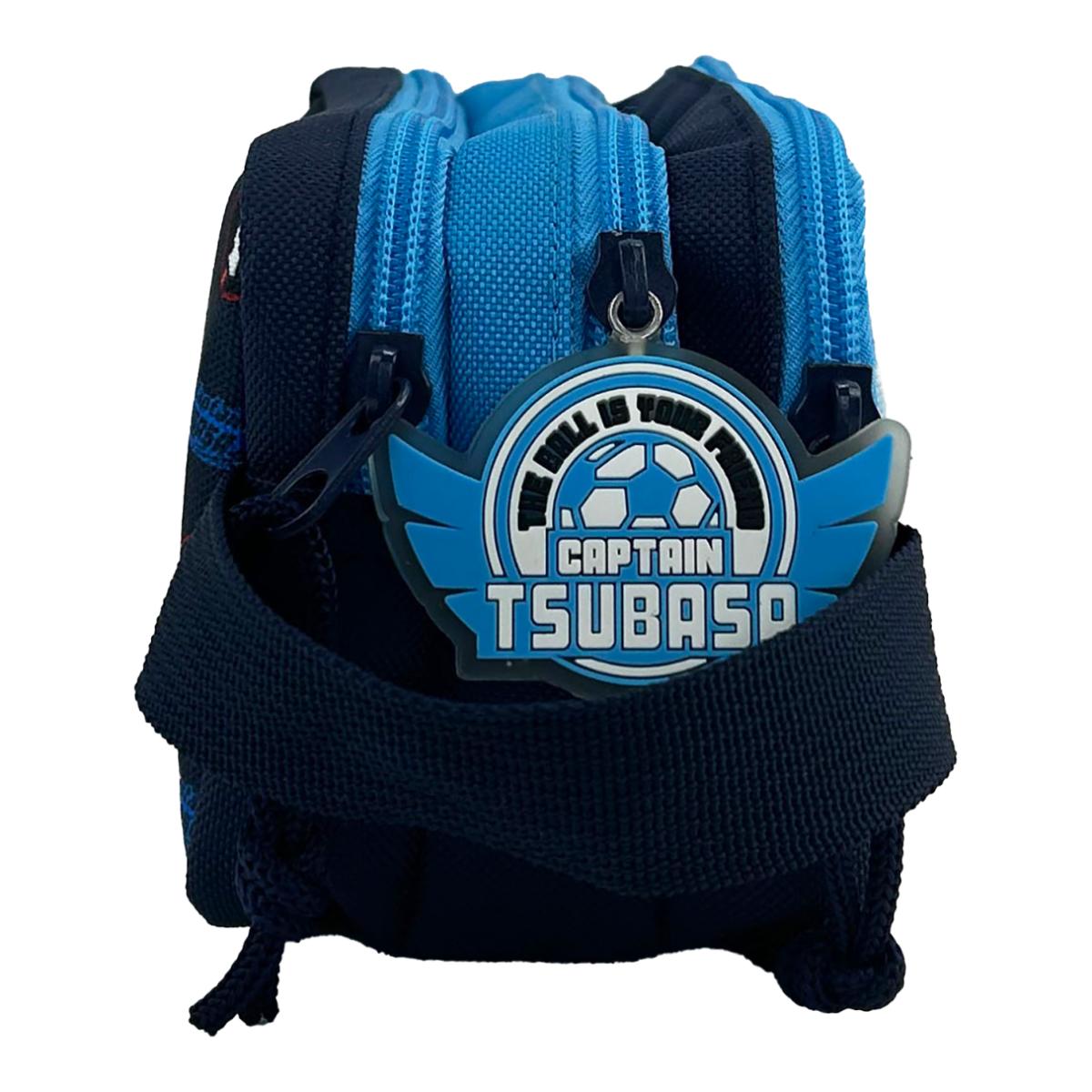 Estojo Triplo Capitão Tsubasa CyP Brands Azul Multicolor Azul / Multicolor-2