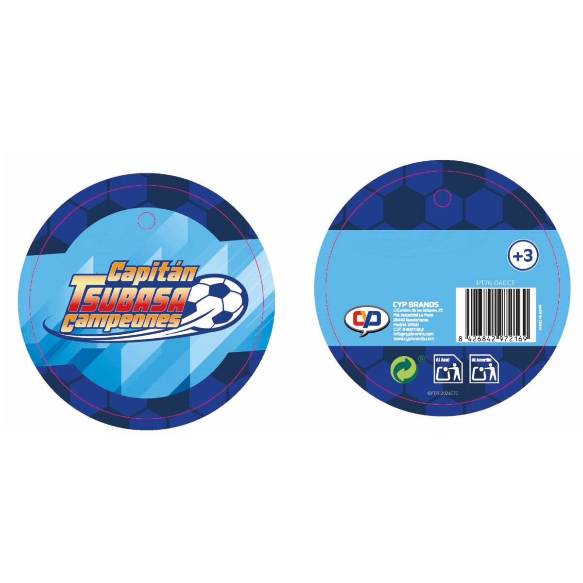 Estojo Triplo Capitão Tsubasa CyP Brands Azul Multicolor Azul / Multicolor-4