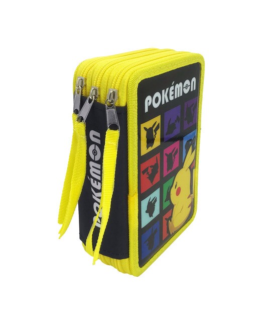 Estojo 3 niveis Pokémon CyP Brands preto multicolor Preto / Multicolor-2