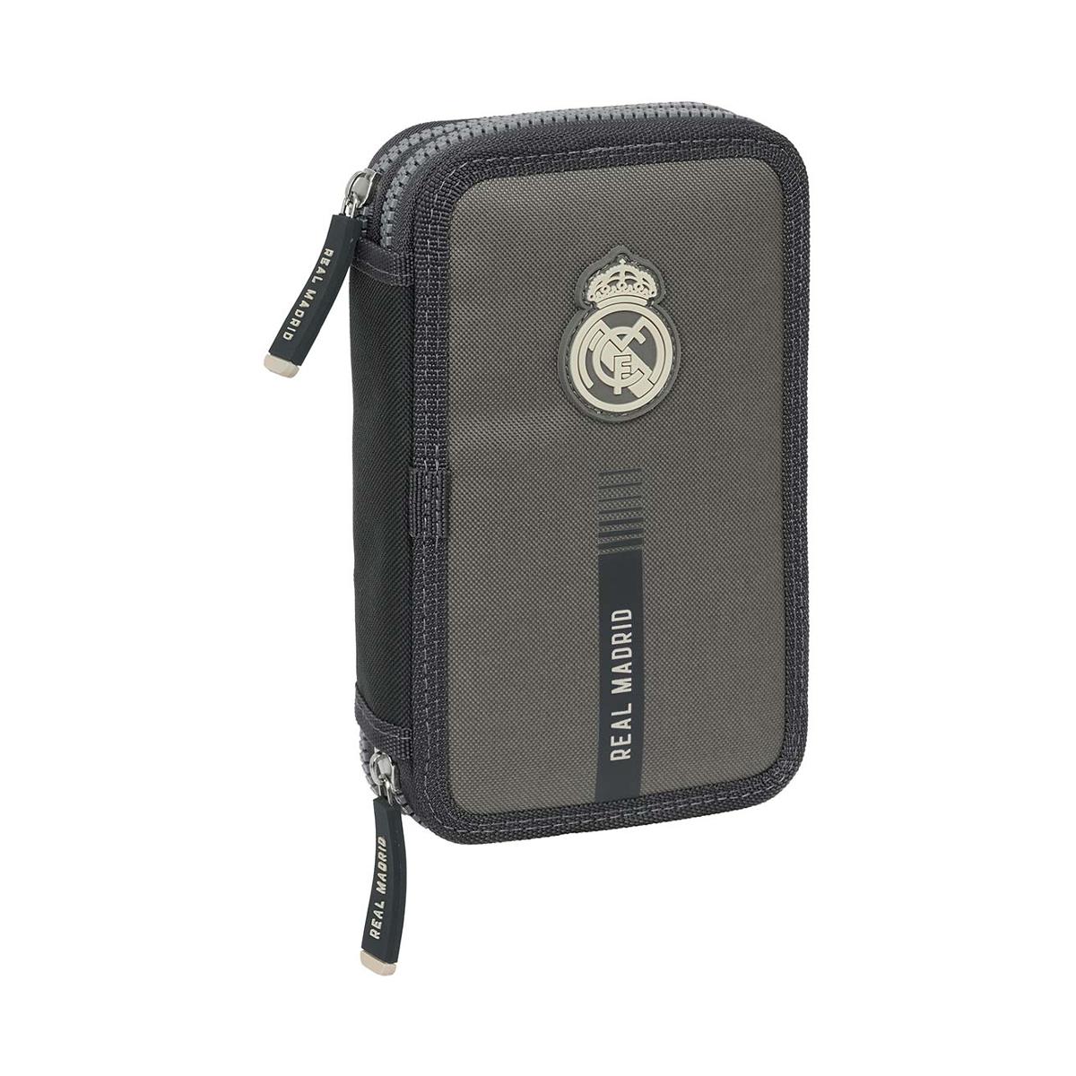 Imagen 0 de Plumier doble pequeño 29 piezas Real Madrid C.F. gris