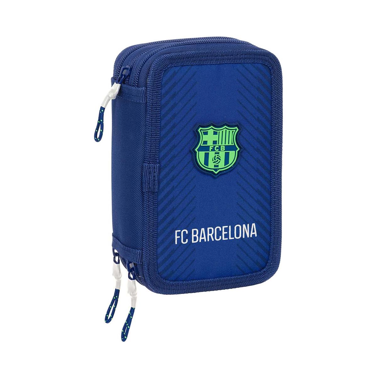 Estojo triplo 37 peças F.C. Barcelona azul-marinho 1