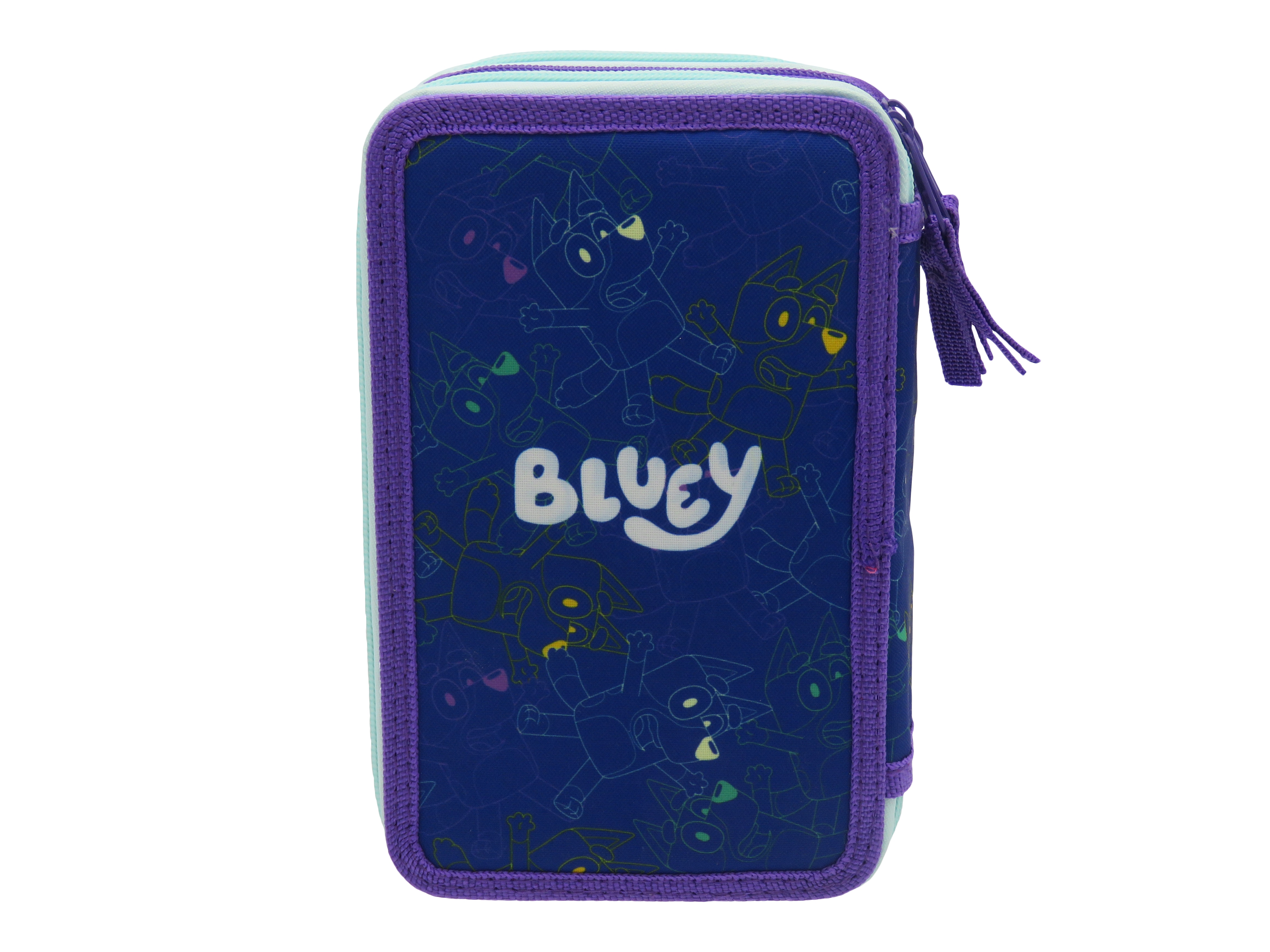 Estojo 3 Pisos Bluey CyP Brands Multicolor Azul 2