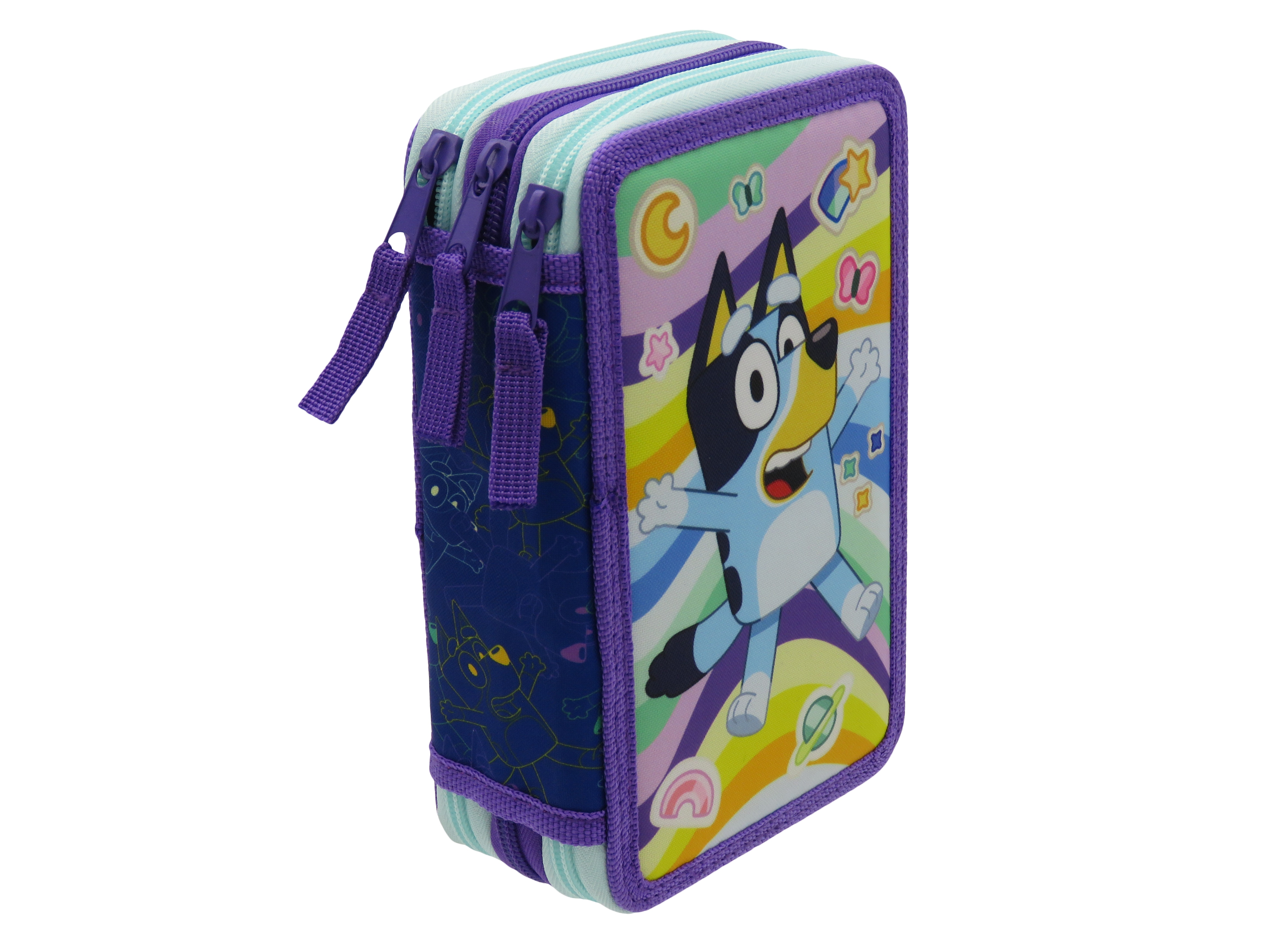 Estojo 3 Pisos Bluey CyP Brands Multicolor Azul 4