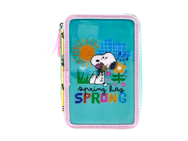 Imagem 0 de Estojo 3 Pisos Snoopy  CyP Brands Multicolor Azul