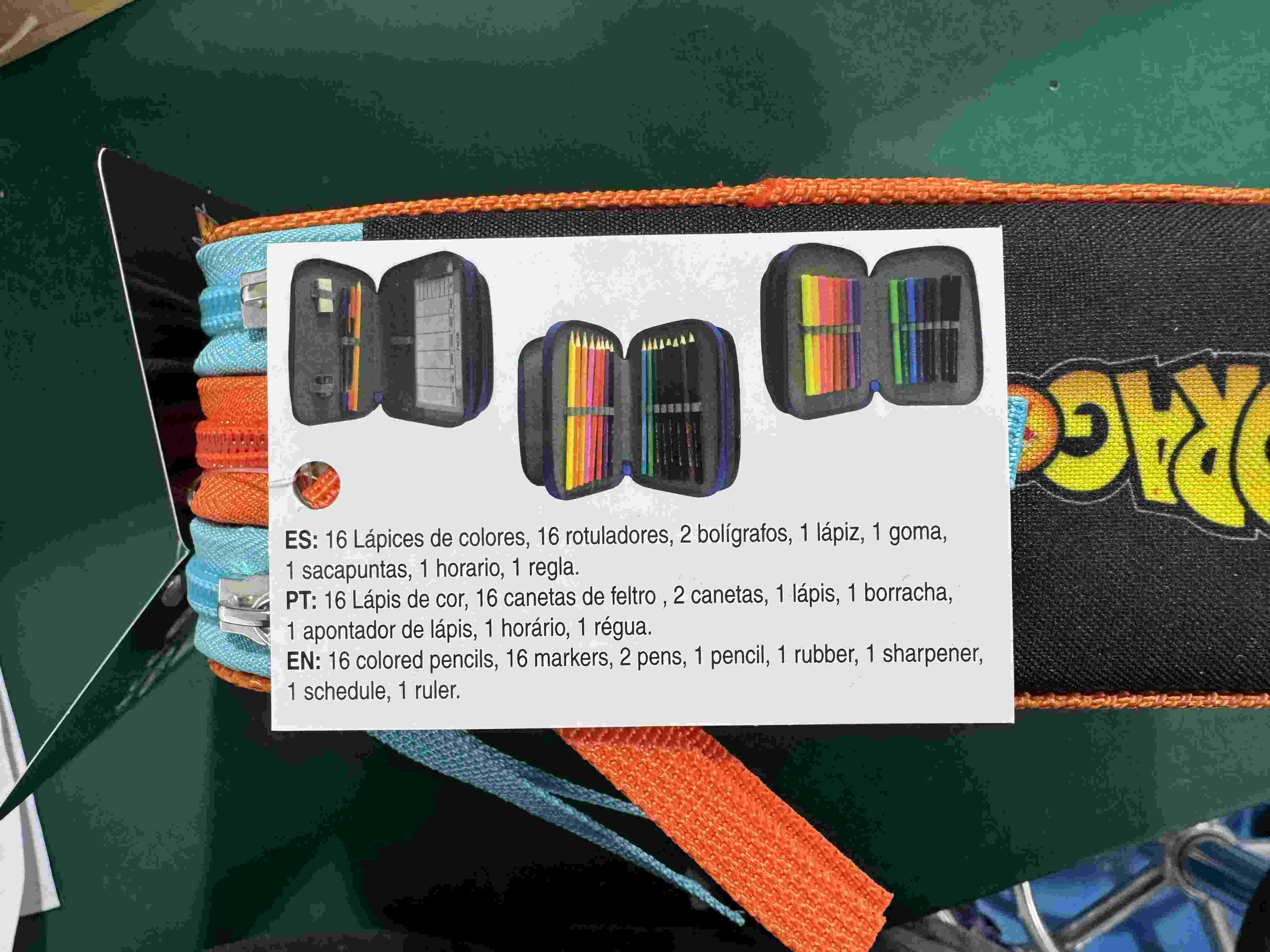 Estojo 3 Pisos Dragon Ball CyP Brands Multicolor Laranja 6