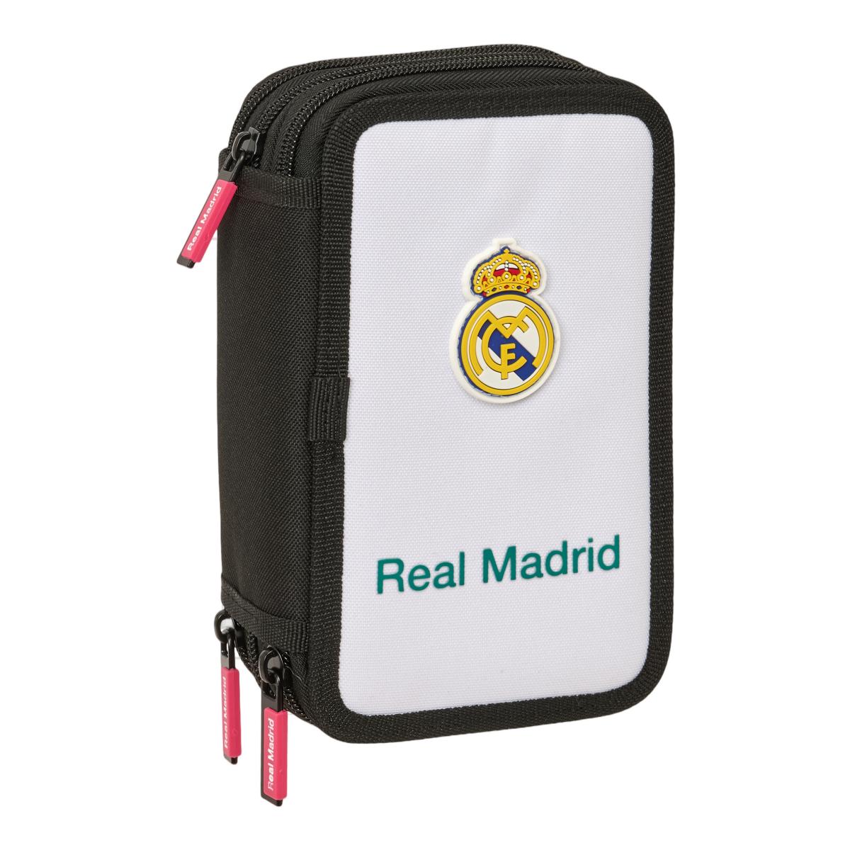 Imagem 0 de Estojo Triplo 37 Peças Real Madrid - Branco e Verde