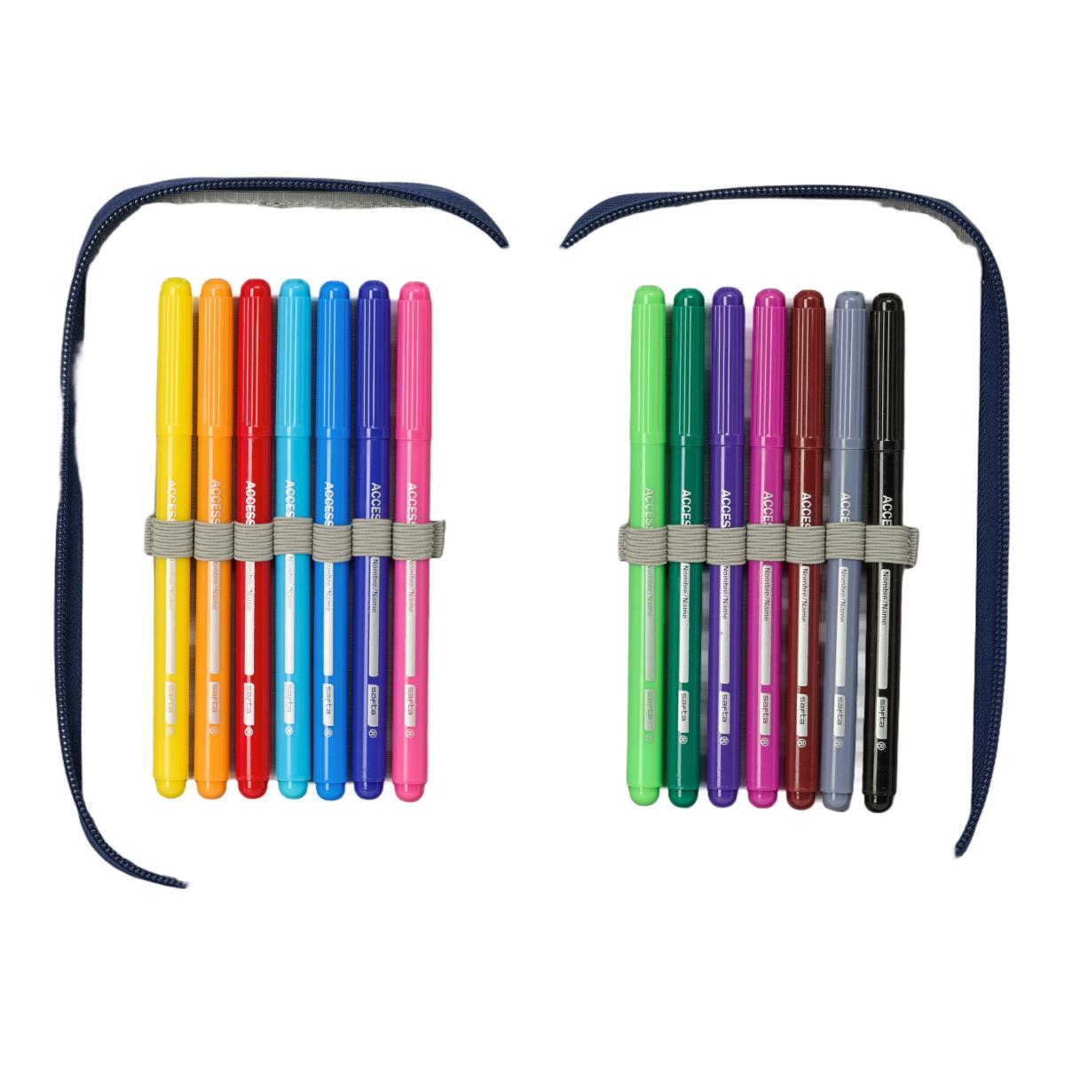 Plumier triple 37 piezas F.C. Barcelona azul y granate Azul / Granate-6
