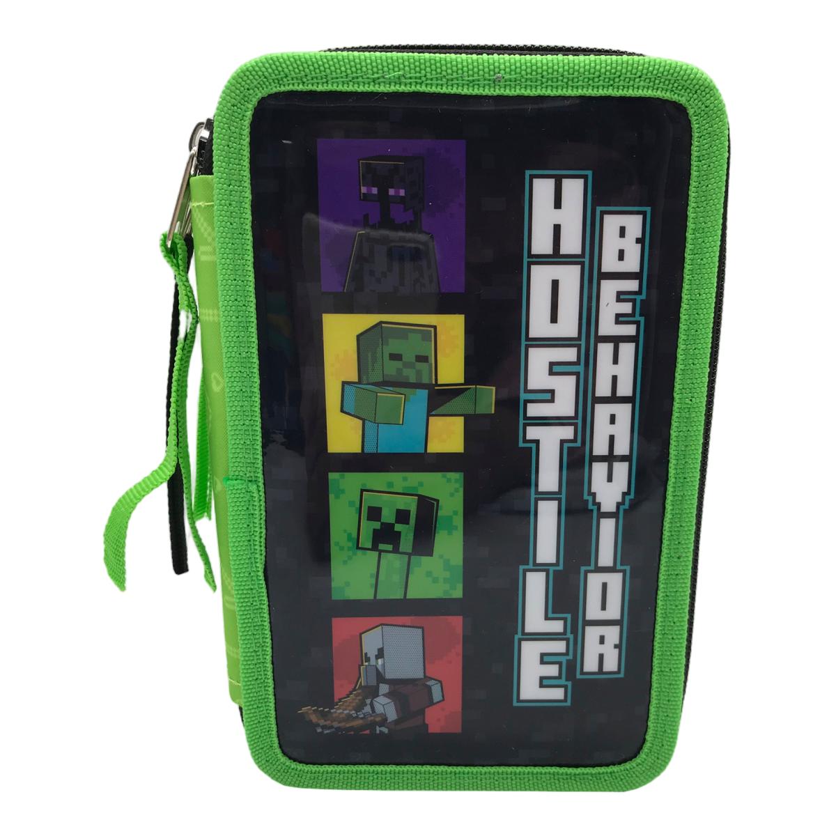 Imagem 0 de Estojo 3 Pisos Minecraft CyP Brands - Multicolor Rosa