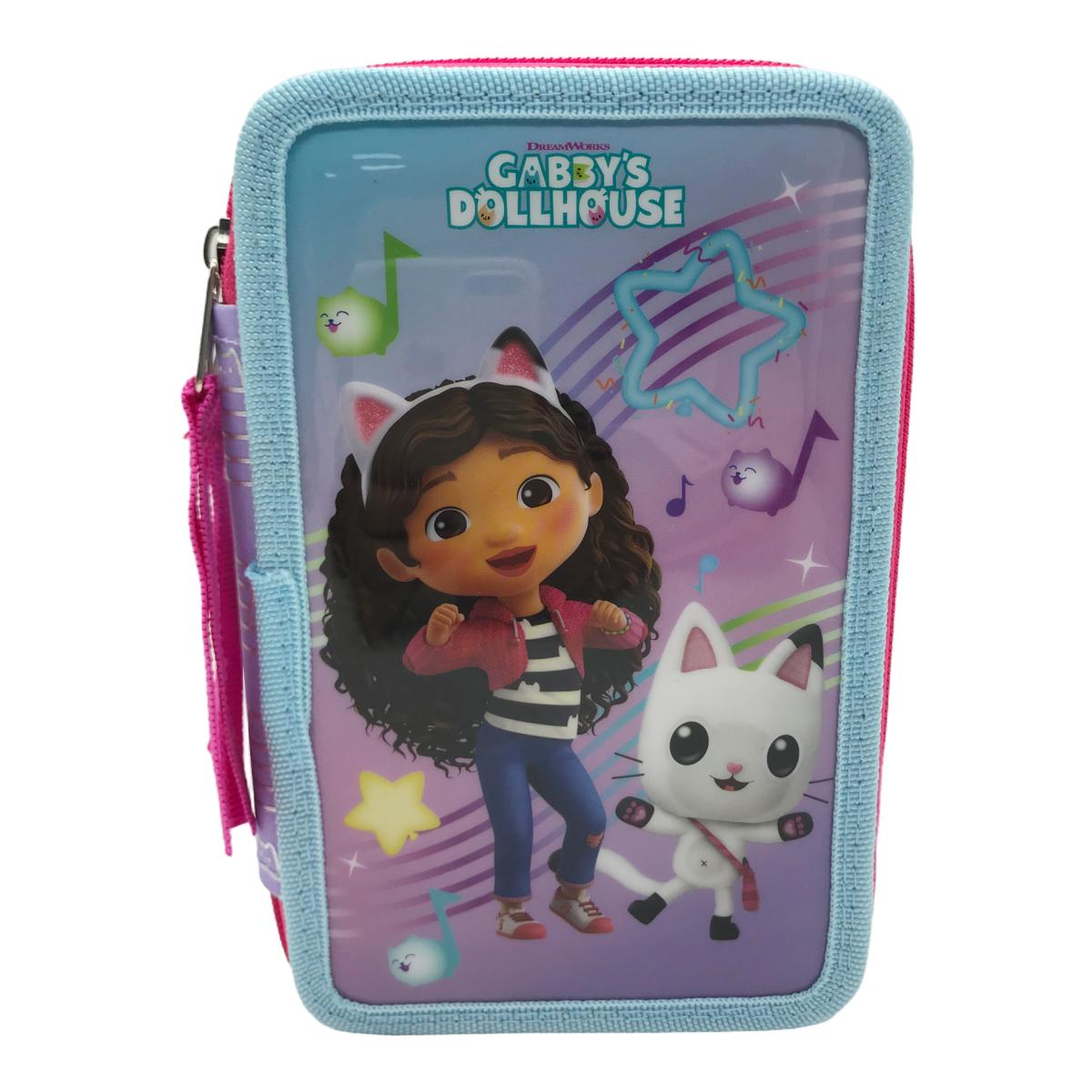 Imagem 0 de Estojo 3 Pisos Gabby´S Dollhouse Karaoke CyP Brands - Multicolor Lilas