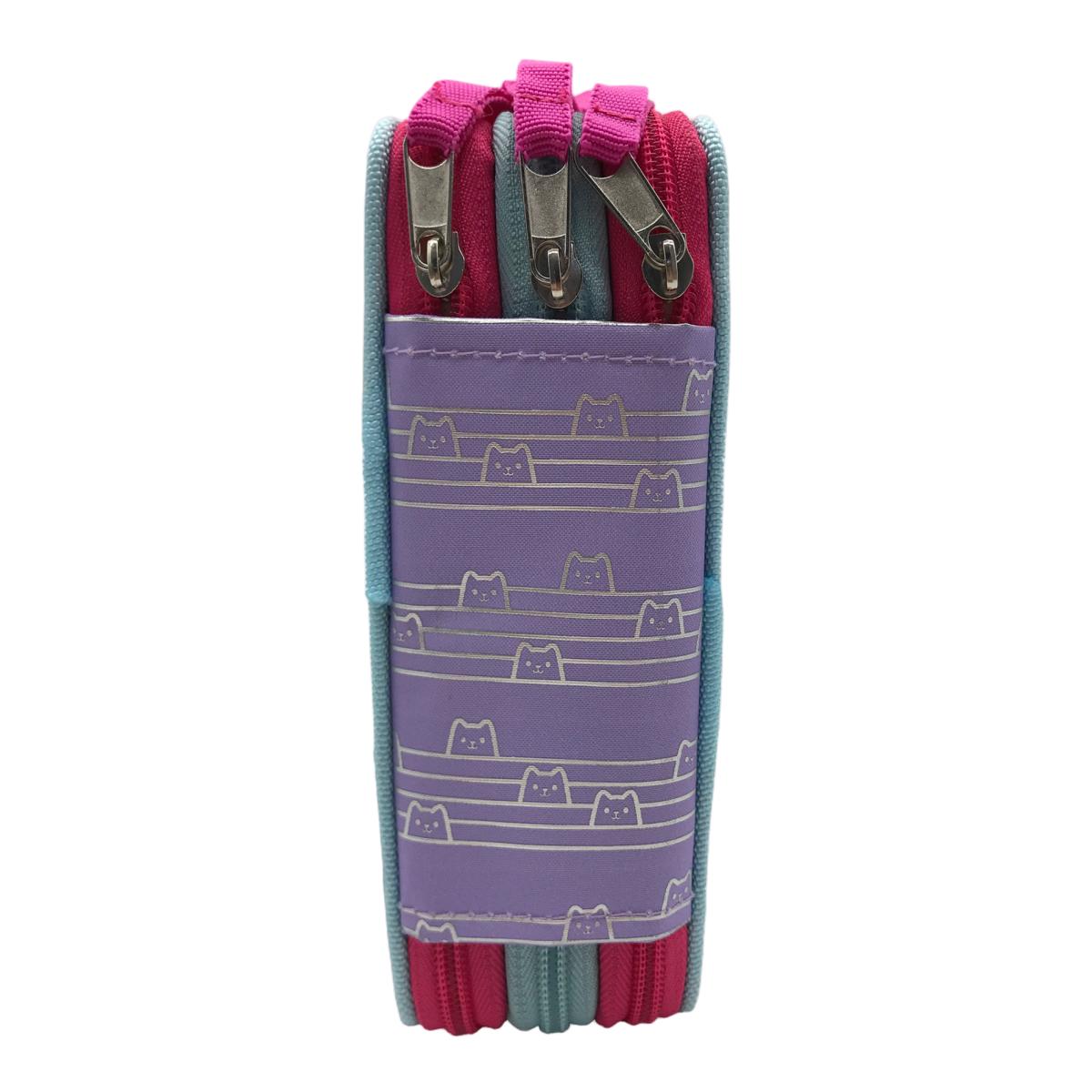 Estojo 3 Pisos Gabby´S Dollhouse Karaoke CyP Brands - Multicolor Lilas Multicolor-2