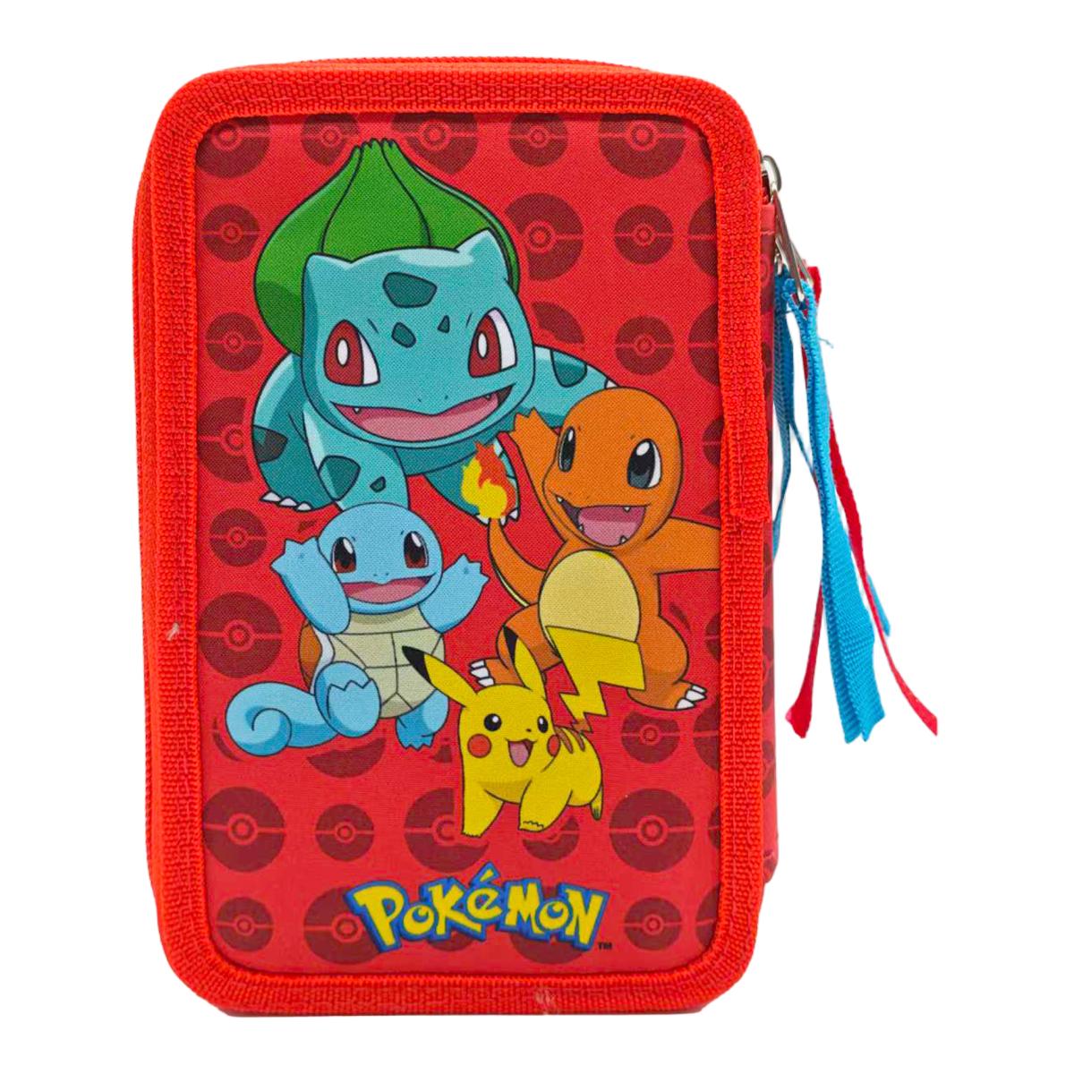 Estojo 3 Pisos Pokémonl CyP Brands - Multicolor Amarelo Multicolor / Vermelho-2
