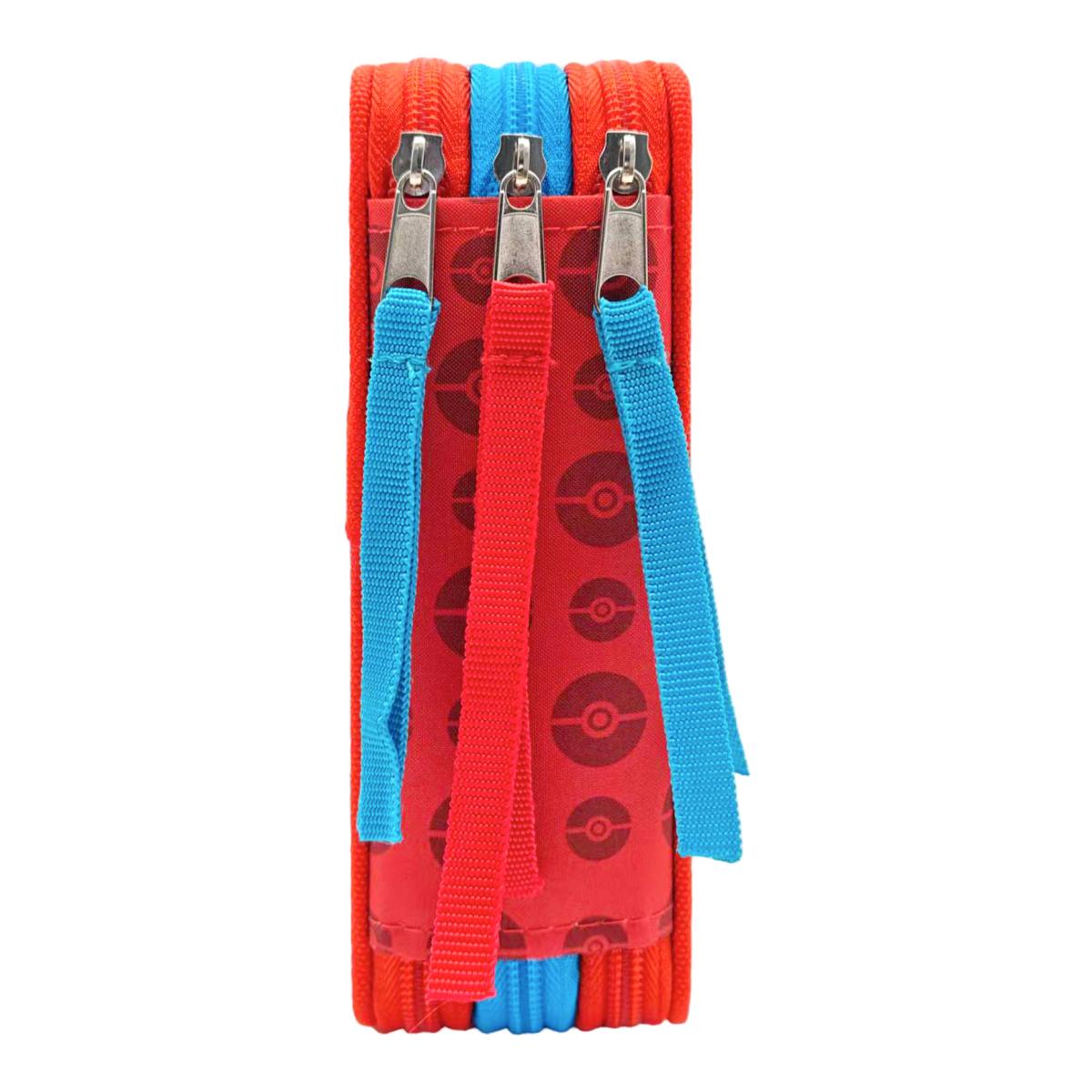 Estojo 3 Pisos Pokémonl CyP Brands - Multicolor Amarelo Multicolor / Vermelho-3