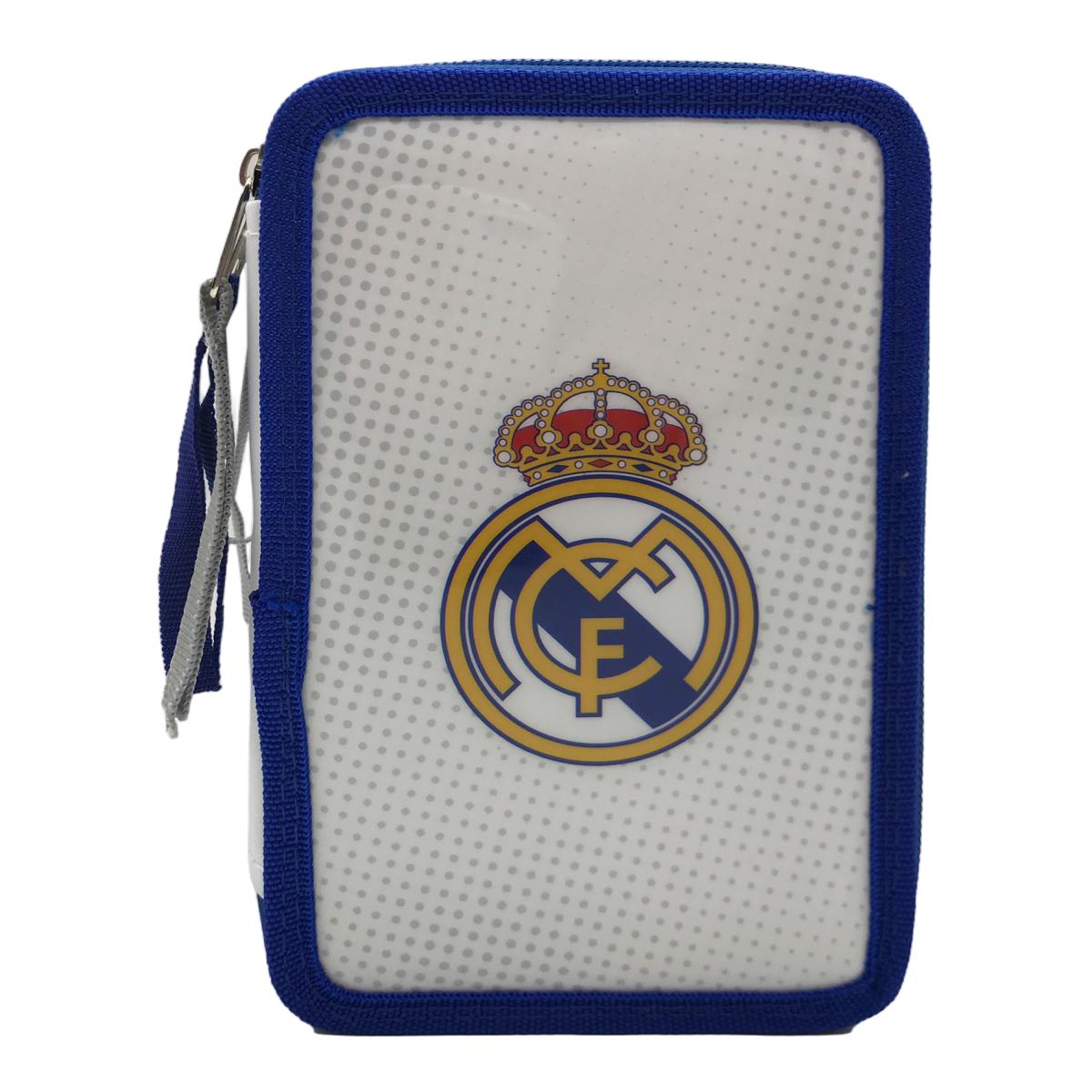 Imagem 0 de Estojo 3 Pisos Real MAdrid CyP Brands - Multicolor Azul