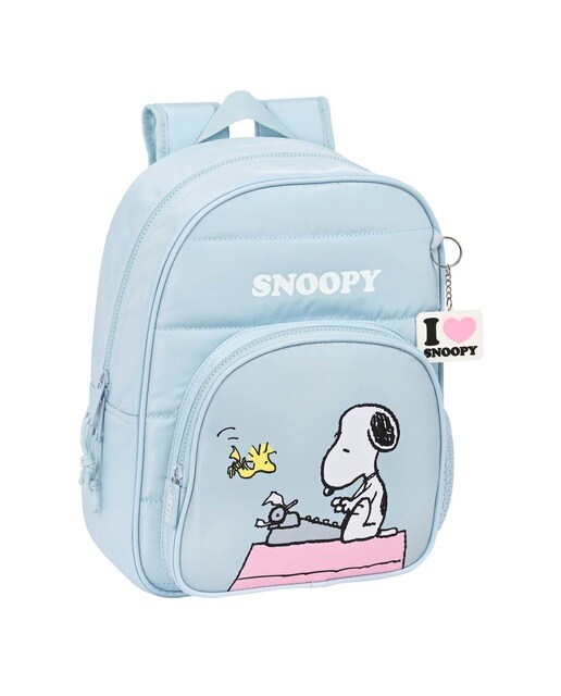 Mochila Infantil Adaptável a Trolley Snoopy - Azul Pastel Azul-pastel-1
