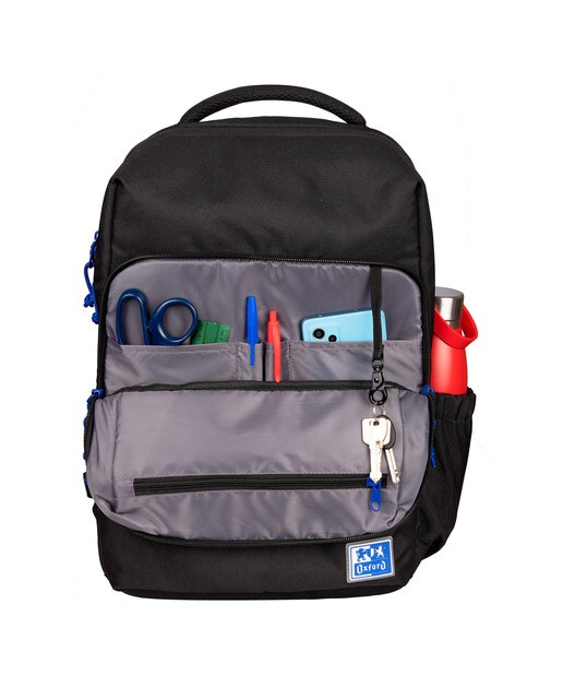 Mochila com 12 Compartimentos e 28 Litros de Capacidade, Fabricada com Plástico Reciclado B-Ready - Preto Preto-2