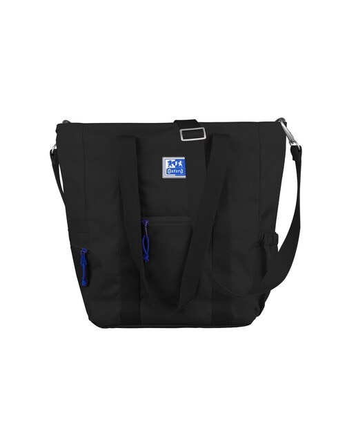 Mala Tipo Tote de 10 Compartimentos com Alça de Tiracolo Ajustável e Amovível, Fabricada com Plástico Reciclado B-Trendy - Preto Preto-2