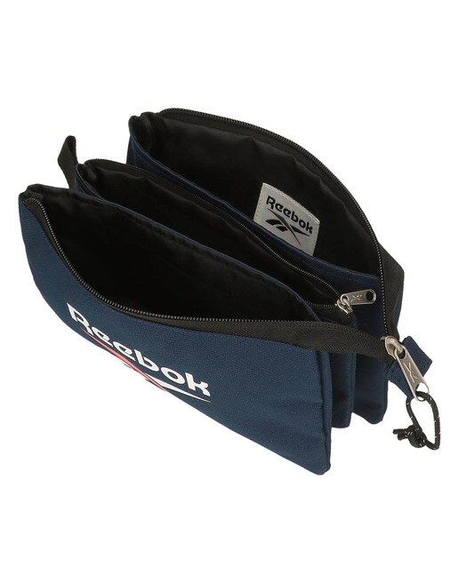 Estojo Boston de Três Compartimentos - Preto Azul-marinho-7
