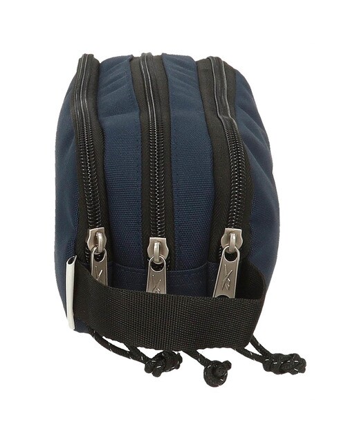 Estojo Boston Triplo com Fecho de Correr - Preto Azul-marinho-3